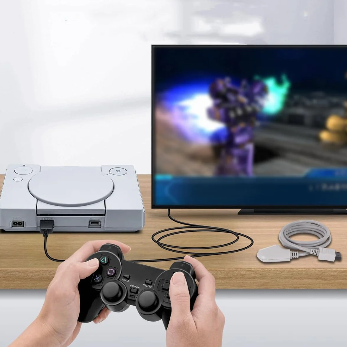 1,8 m RGB Scart HD AV, kabel wymienny, szary do Wii/Wii U