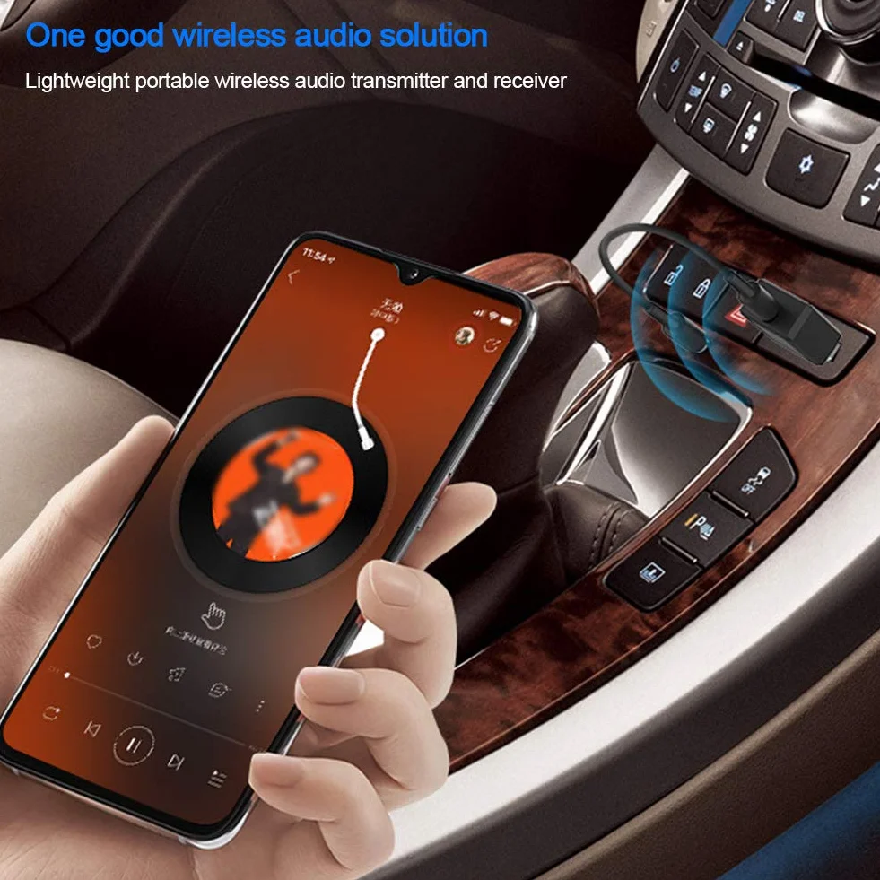ASHATA Nadajnik Odbiornika Bluetooth USB 5.0 Bezprzewodowy Adapter Audio