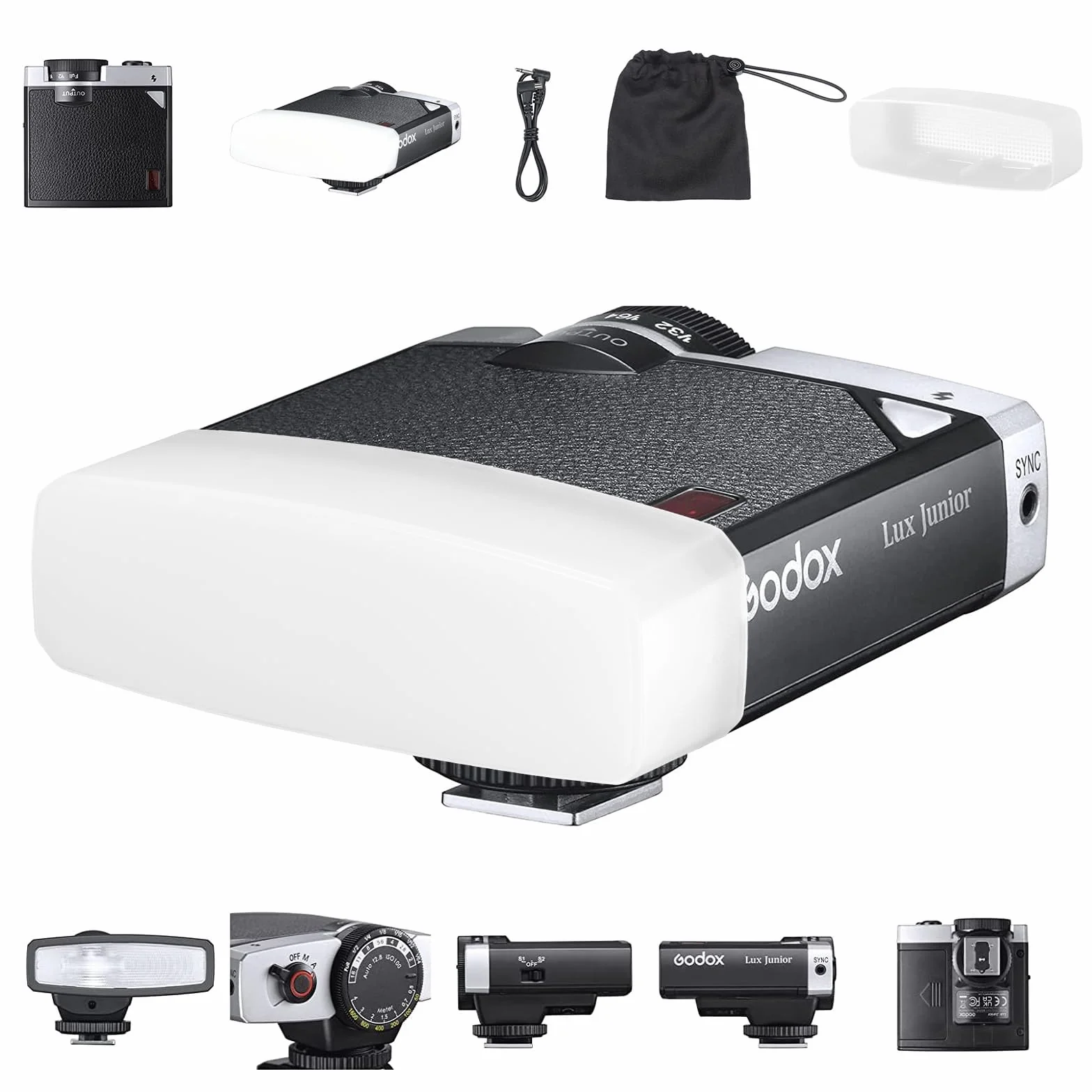 Godox Lux Junior Speedlite GN12 6000K CCT lampa błyskowa do Canon Nikon Sony Fuji Olympus
