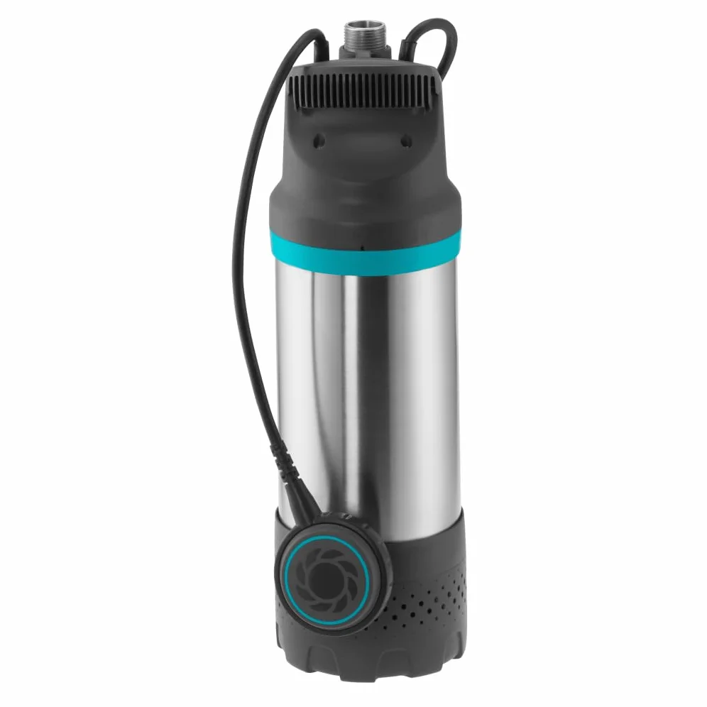 Gardena pompa zanurzeniowo-ciśnieniowa 5900/4 inox: wydajność 5900 l/h, filtr zanieczyszczeń, cicha praca, zabezpieczenie przed pracą na sucho w postaci wyłącznika pływakowego (1768-20)