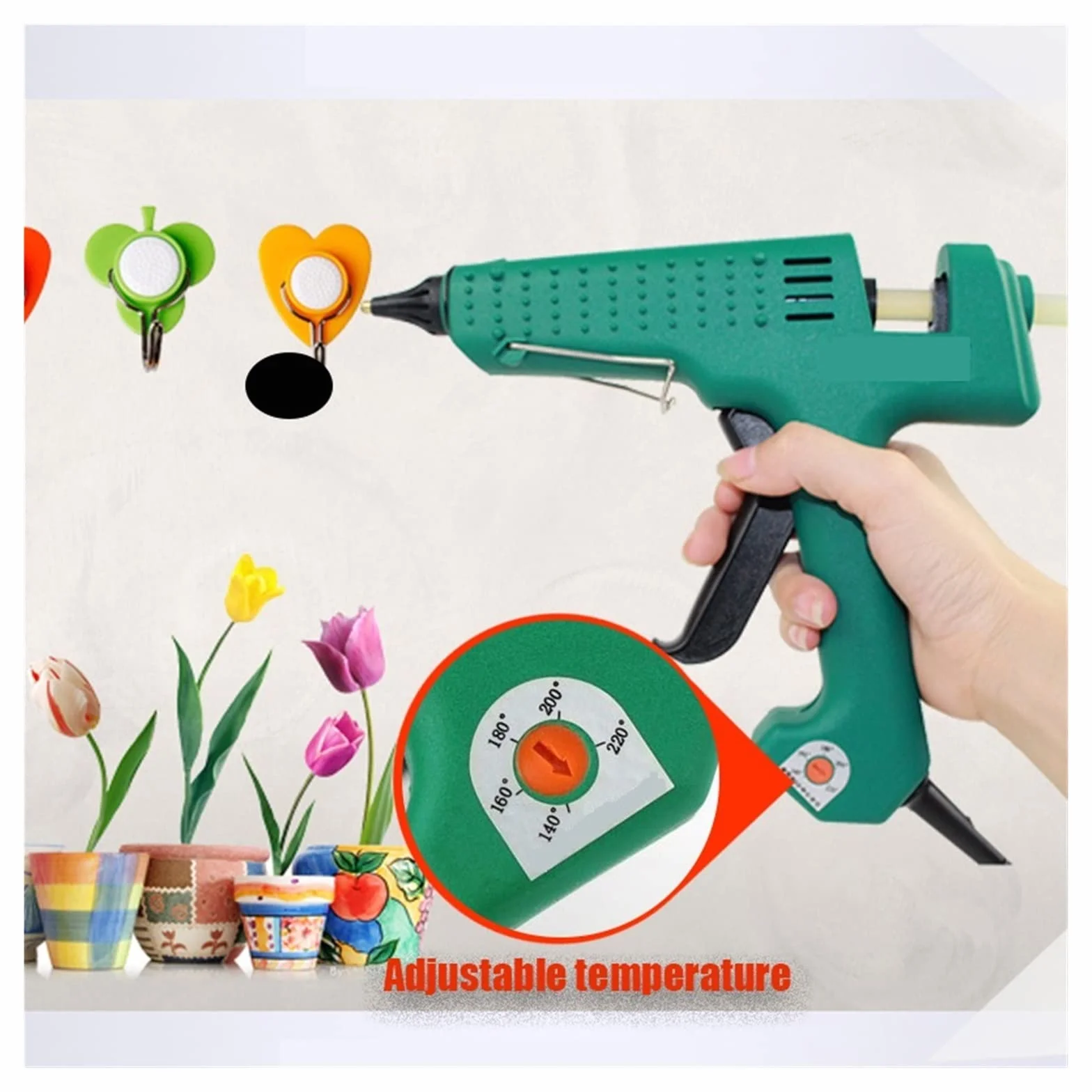 Pistolet do klejenia na gorąco 150W/100W/80W/60W/40W/25W regulowana temperatura do kleju w sztyfcie opalarka narzędzia dla majsterkowiczów(150w)
