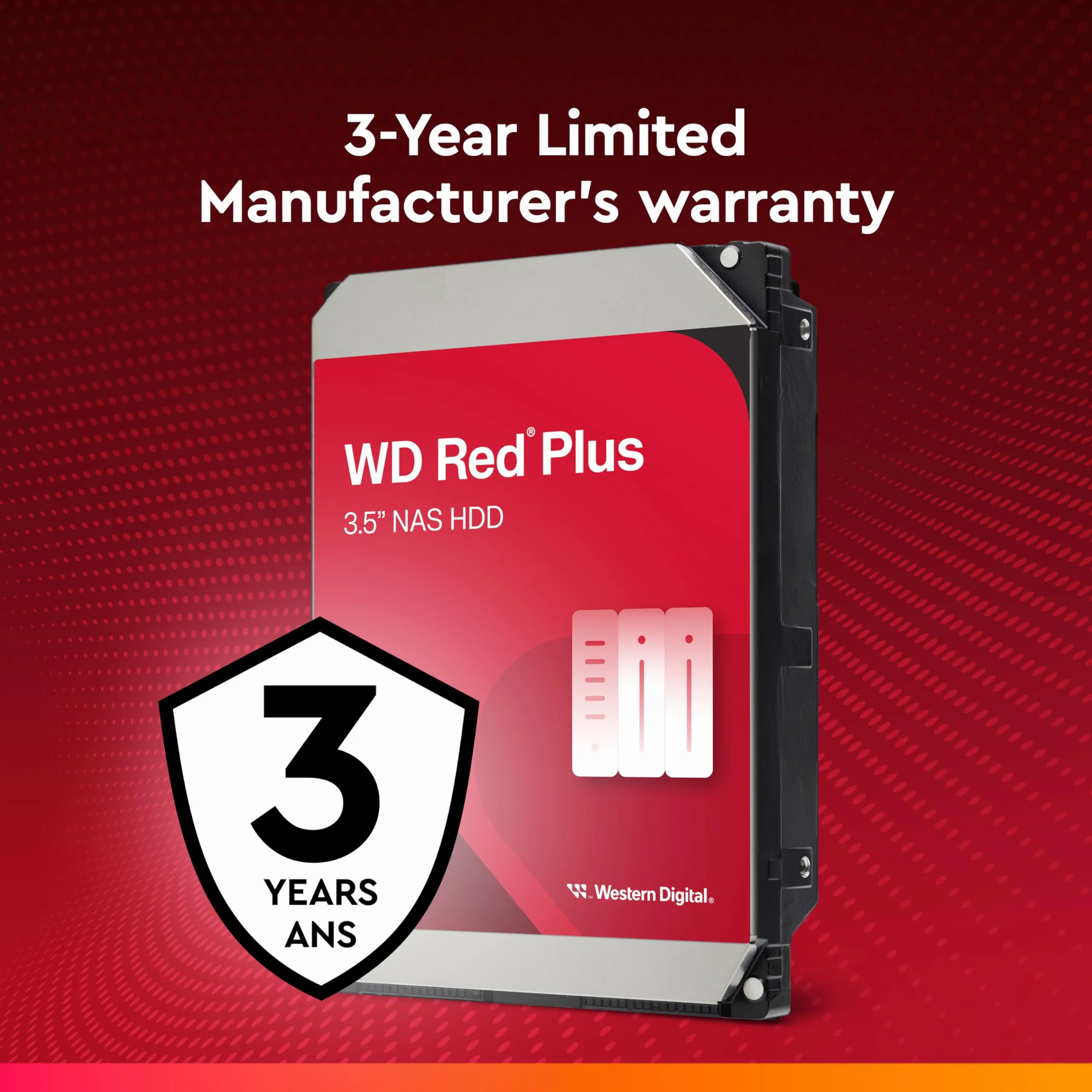WD czerwony 1 TB NAS 3,5 cala wewnętrzny dysk twardy - klasa 5400 obr./min, SATA 6 Gb/s, CMR, 64 MB Cache - WD10EFRX