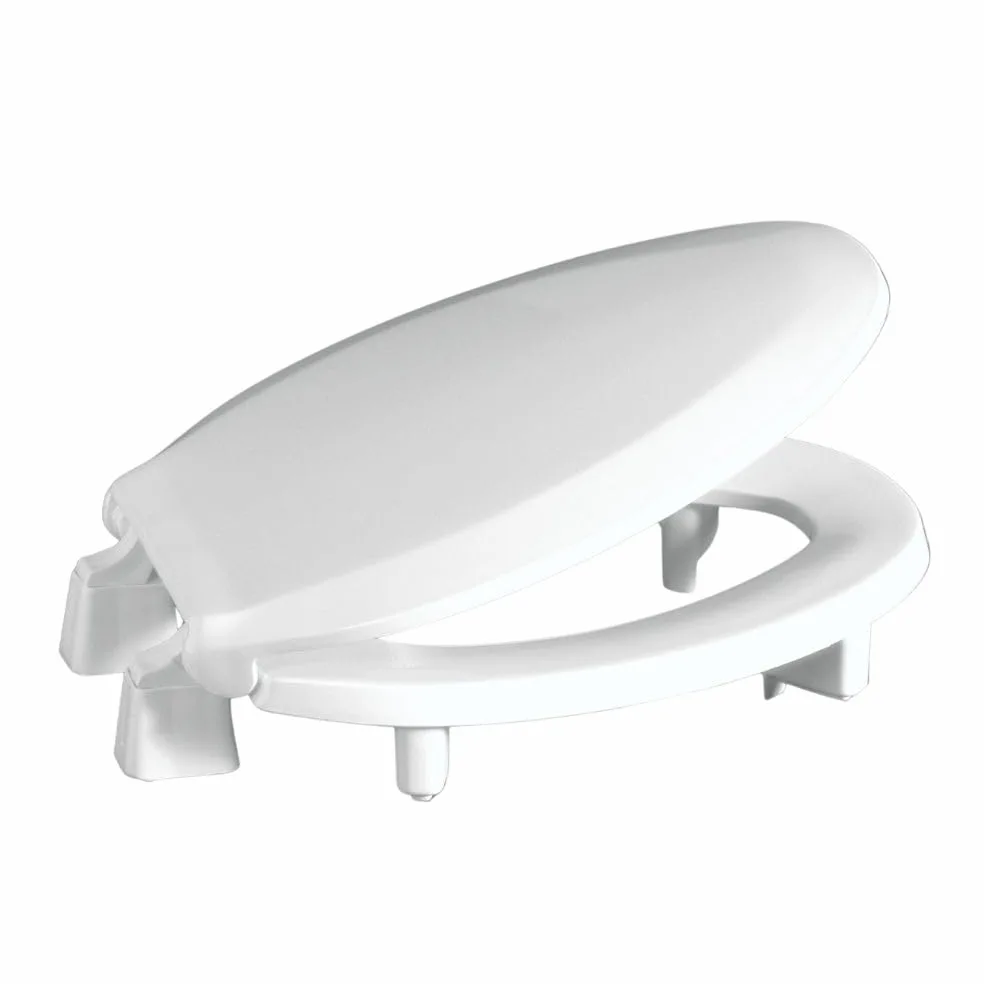 Centoco 3L800STS-001 wydłużony podnośnik 7,5 cm, podniesiony plastikowy sedes z pokrywą, zamknięty przód z pokrowcem, zgodny z ADA fotel pomocy medycznej, biały