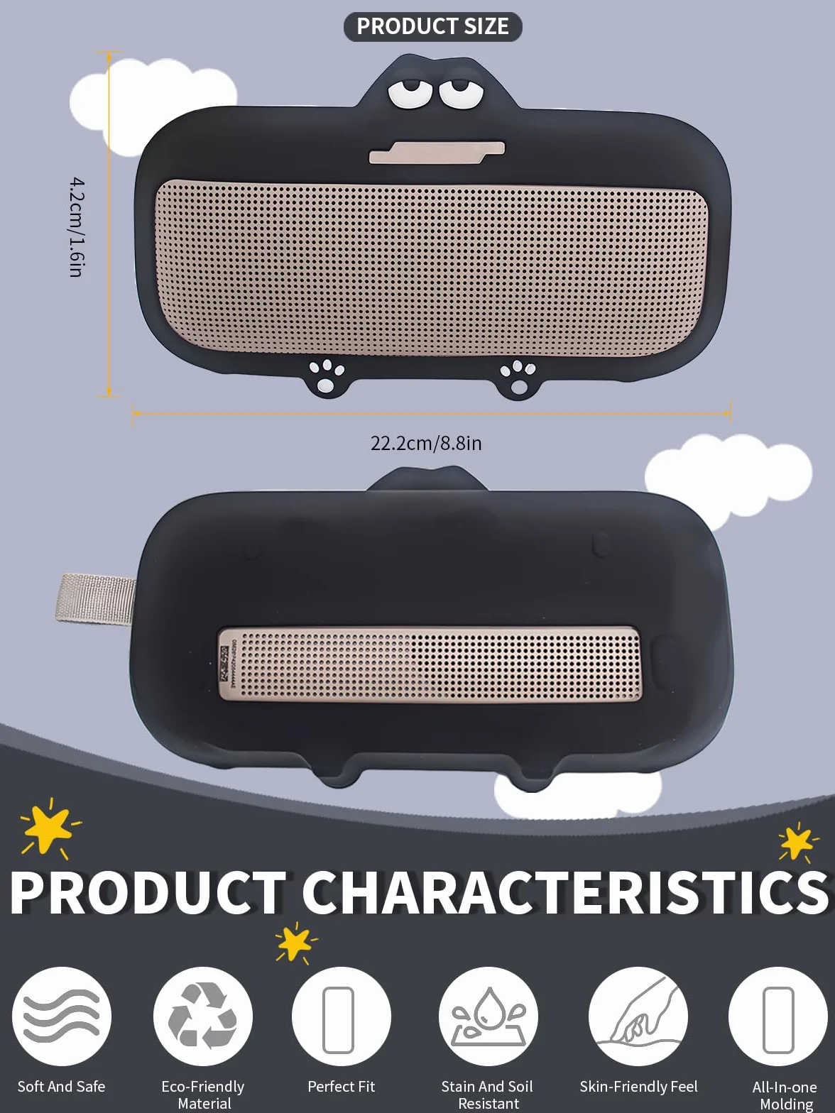 Silikonowe etui do głośnika Bluetooth Bose SoundLink Flex (2. generacji), antypoślizgowe, odporne na wstrząsy i stylowe, czarne