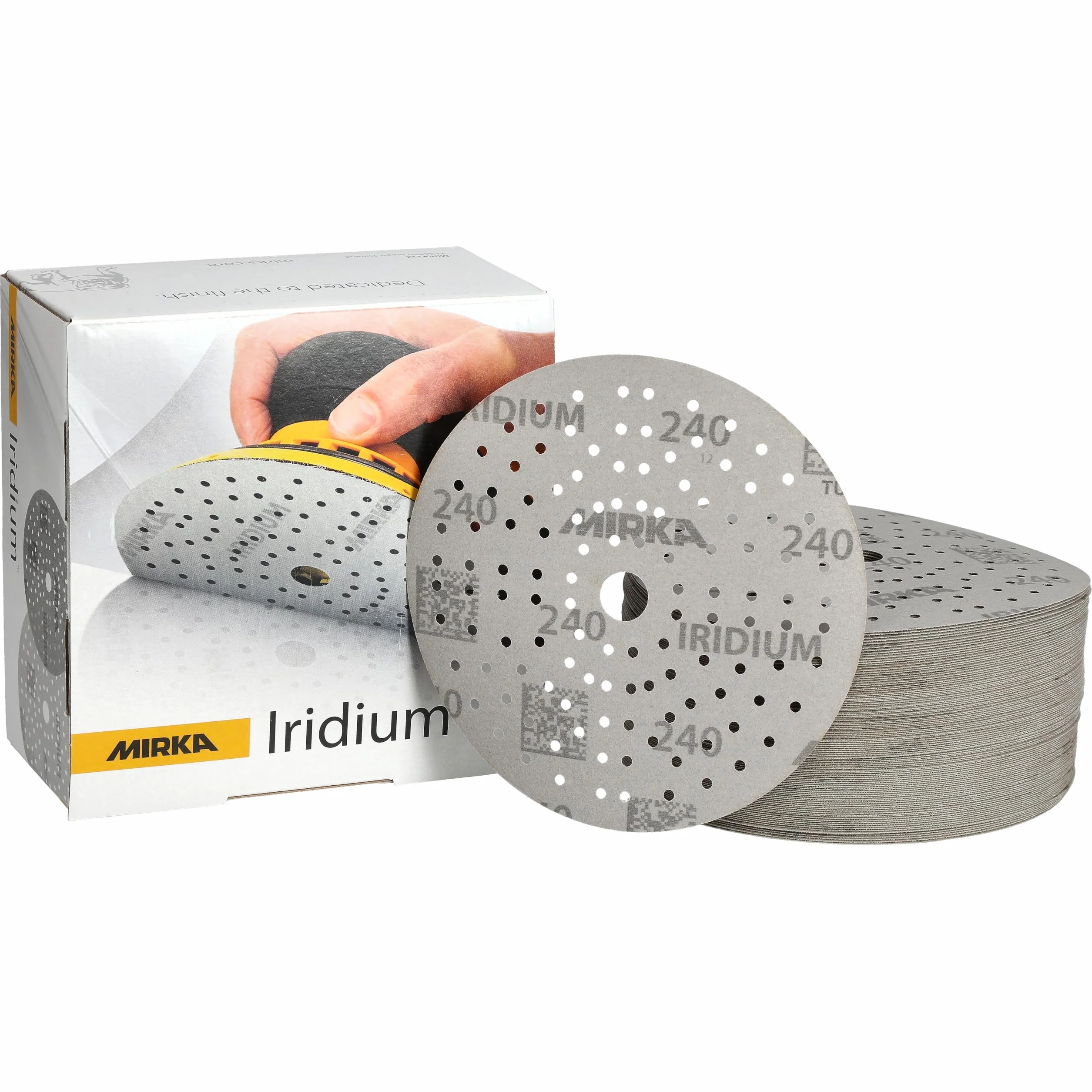 Mirka Papier ścierny Iridium 150 mm rzep 121 otworów ziarnistość 240