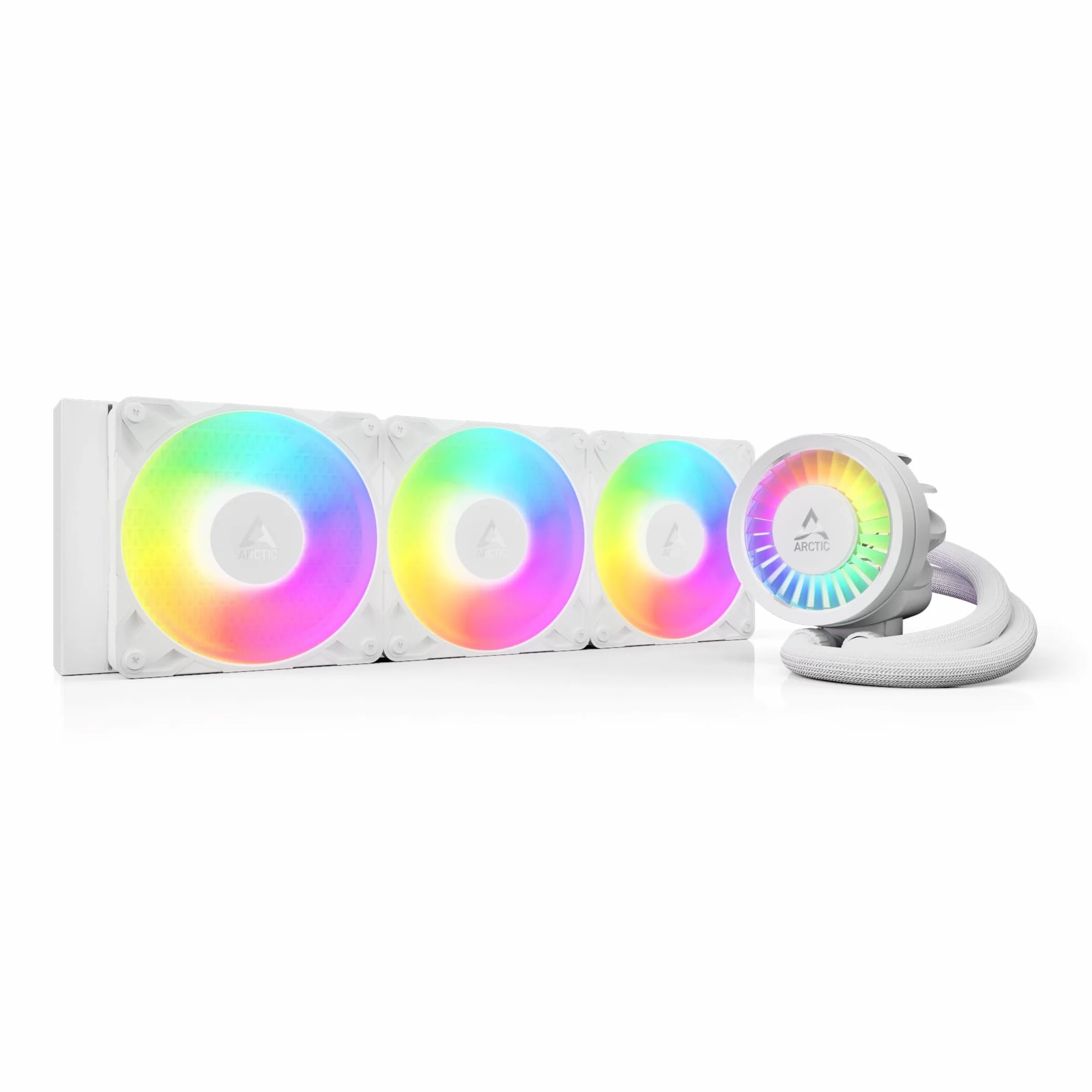 ARCTIC Liquid Freezer III Pro 360 A-RGB White AIO CPU Cooler 3x120mm 38mm Radiator PWM Pump VRM Fan AMD AM5 AM4 Intel LGA1851 LGA1700
