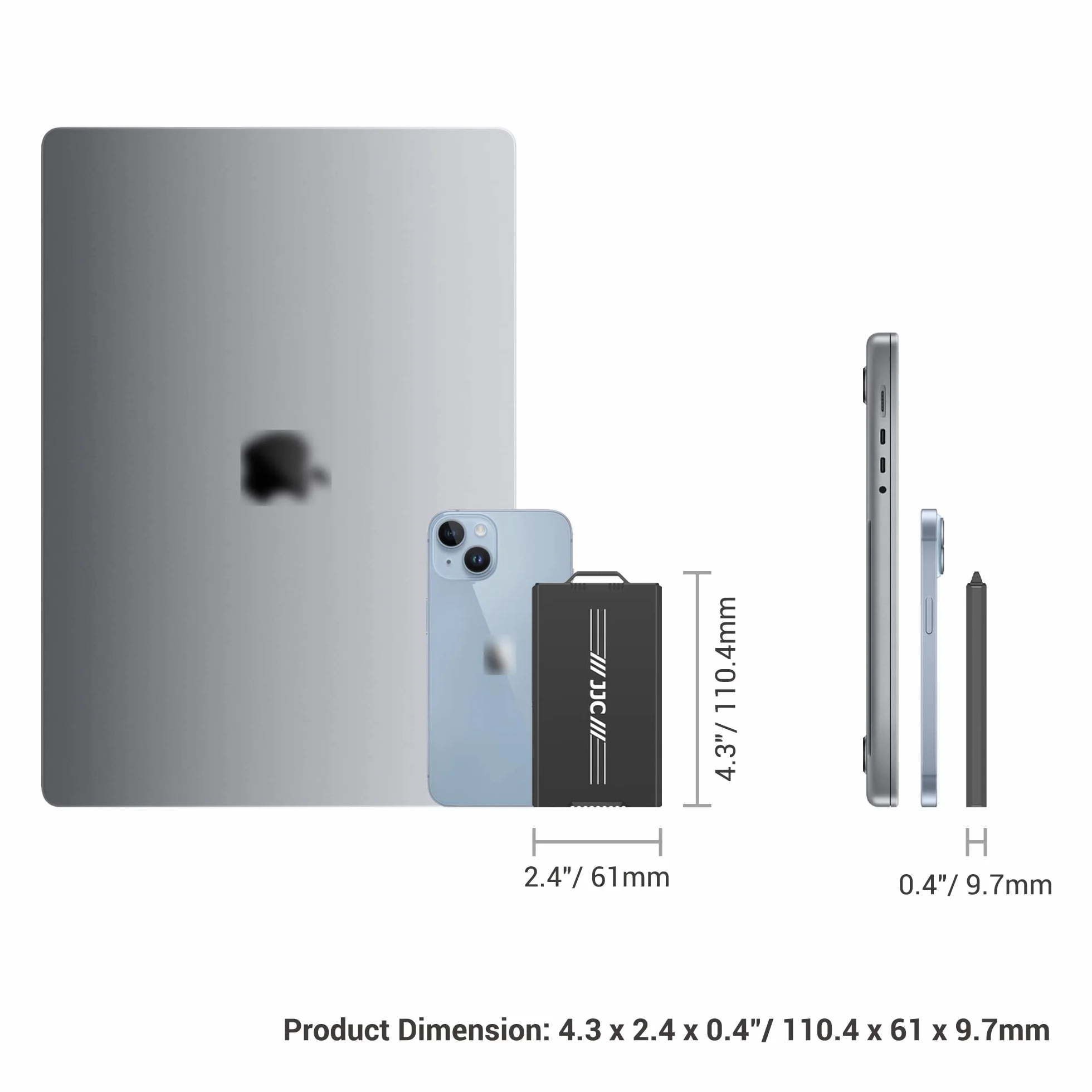 JJC Wyskakujące metalowe etui na karty pamięci Ultra Silm do 12 Micro SD TF MSD + 4 SD + 2 karty Nano SIM - z karabińczykiem narzędzie do usuwania karty micro SIM i mini linijka - czarne