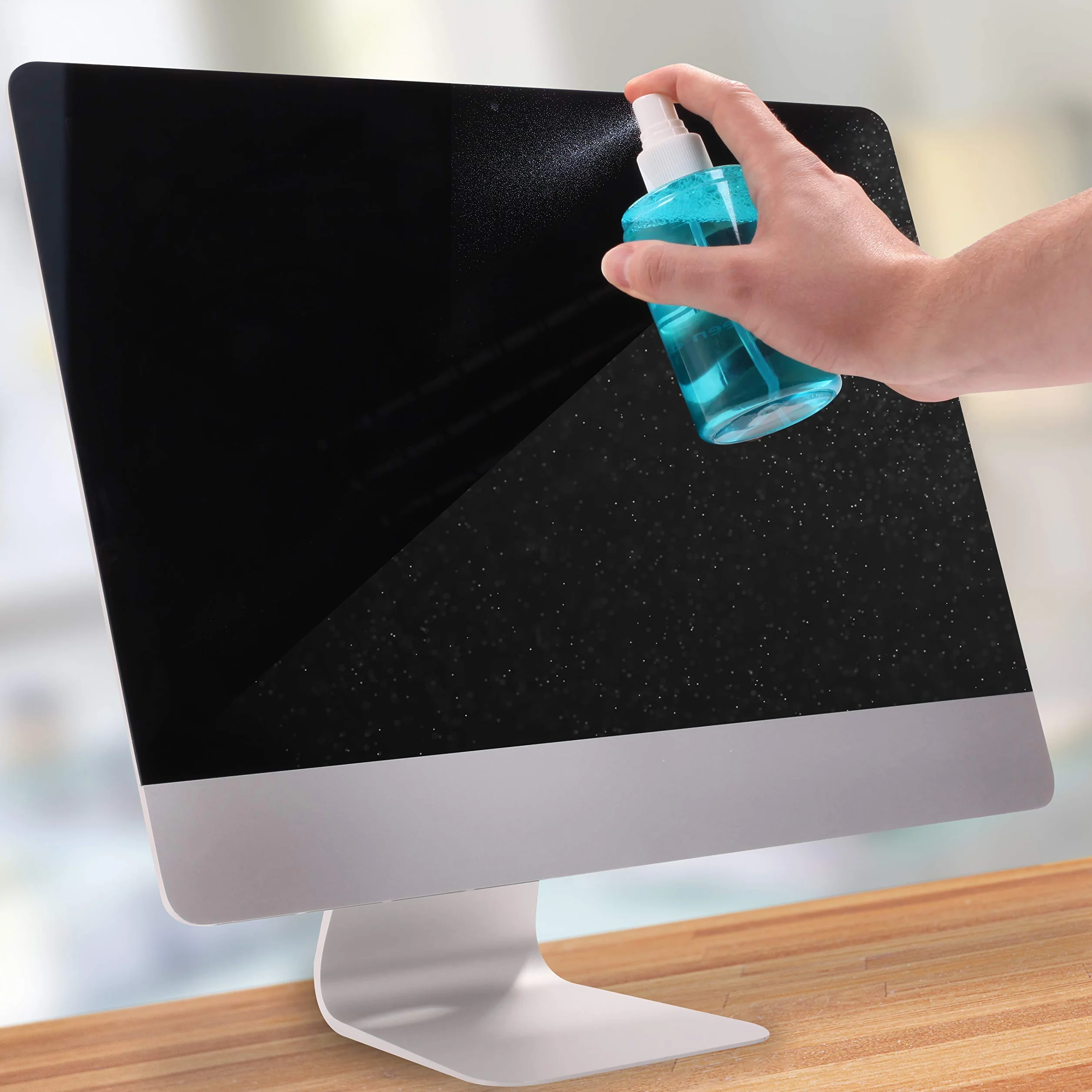 Duronic SCK101 Spray do czyszczenia 200 ml do wyświetlaczy LCD TFT LED plazmowy OLED 4K TV iPad Smartphone do laptopów i obiektywów aparatu i okularów - zestaw w sprayu i ściereczka z mikrofibry