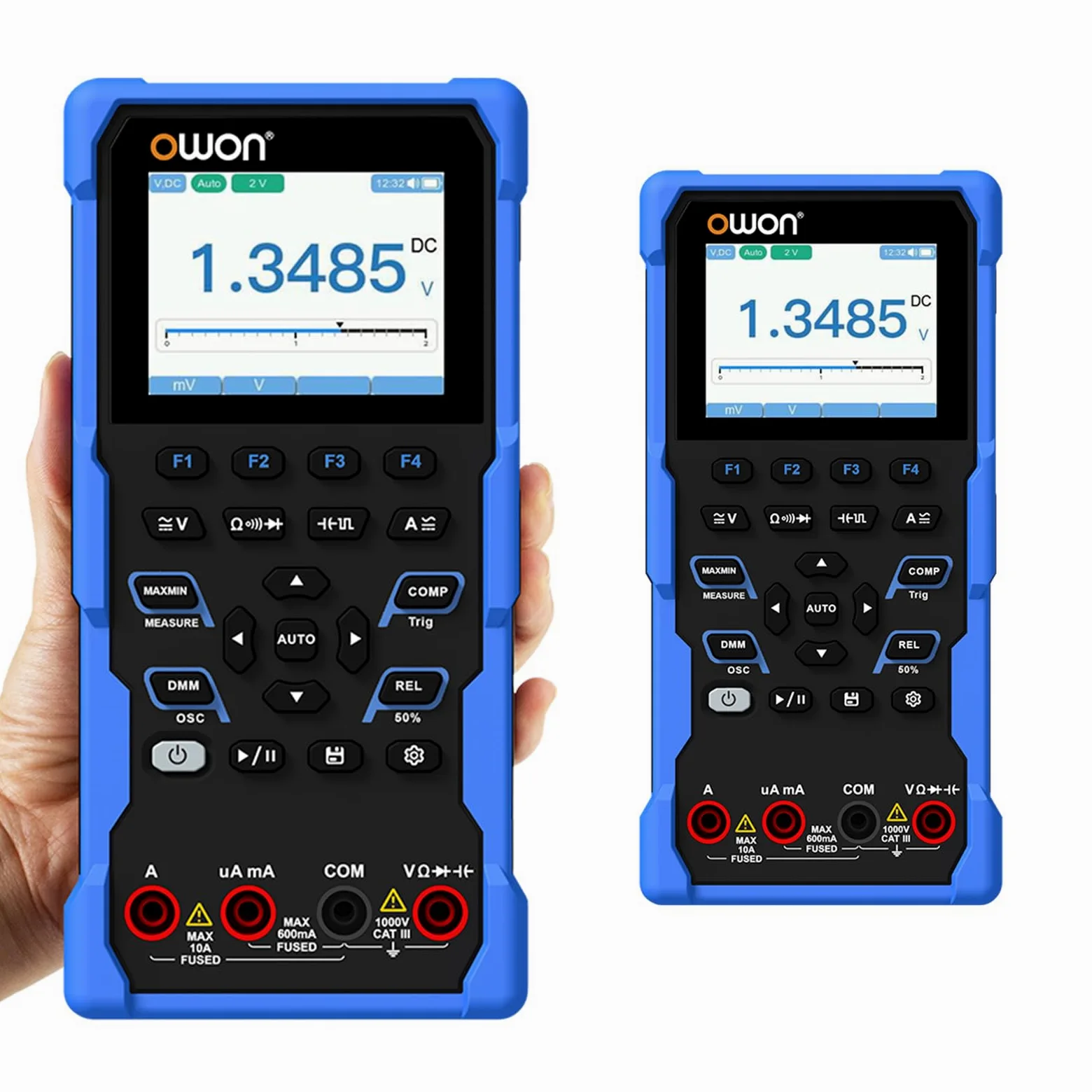 OWON HDS120 oscyloskop 2 w 1 + 4½-cyfrowy multimetr, 20000 zliczeń, True RMS Tester 1 MHz 5 MS/s zakres automatyczny