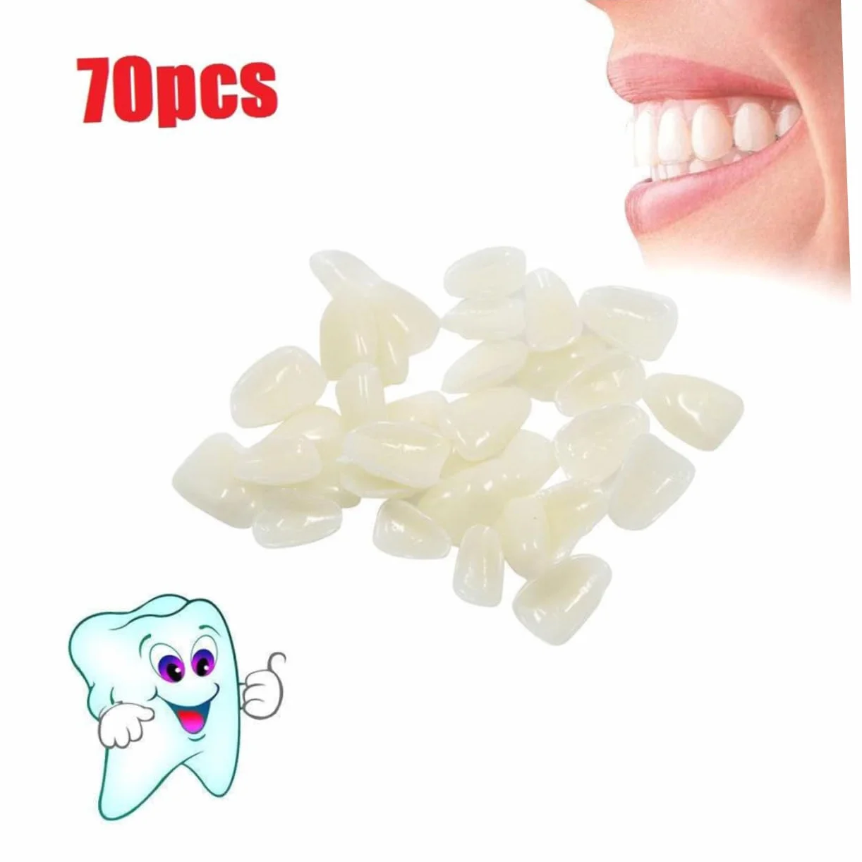 FRCOLOR Proteza 70Szt licówki tymczasowe licówki dentystyczne licówki na zęby tymczasowy ekwipunek Film dentystyczny a2 instrument