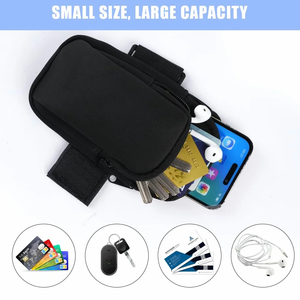 Flintronic Opaska na ramię regulowana sportowa torba na ramię uchwyt na telefon kompatybilna iPhone 13/12/11 Samsung Galaxy Huawei do 6,1 cala