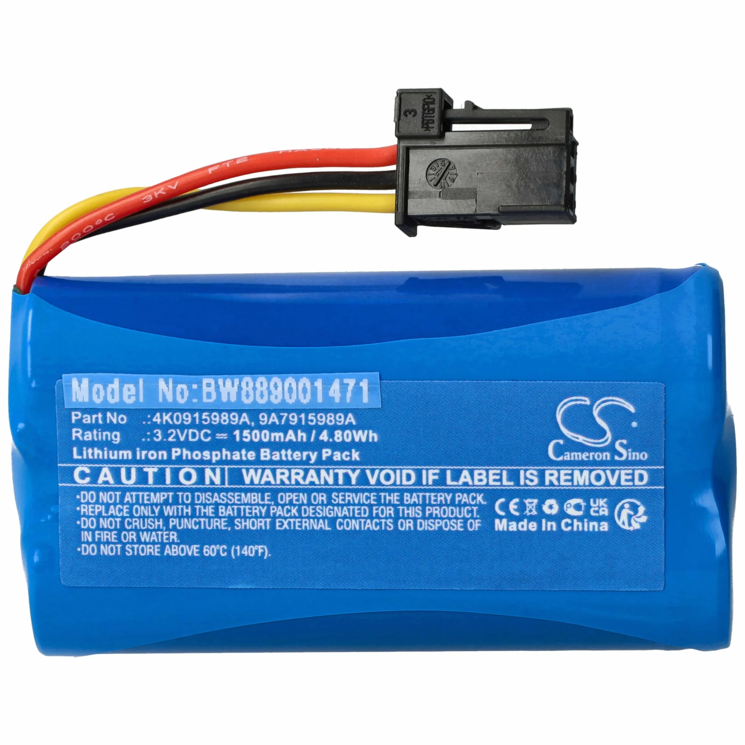 vhbw Akumulator Zastępuje Audi 4M0 907 486 4K0915989A 9A7915989A do Nadajnika Połączeń Alarmowych 1500 mAh 3,2 V LiFePO4