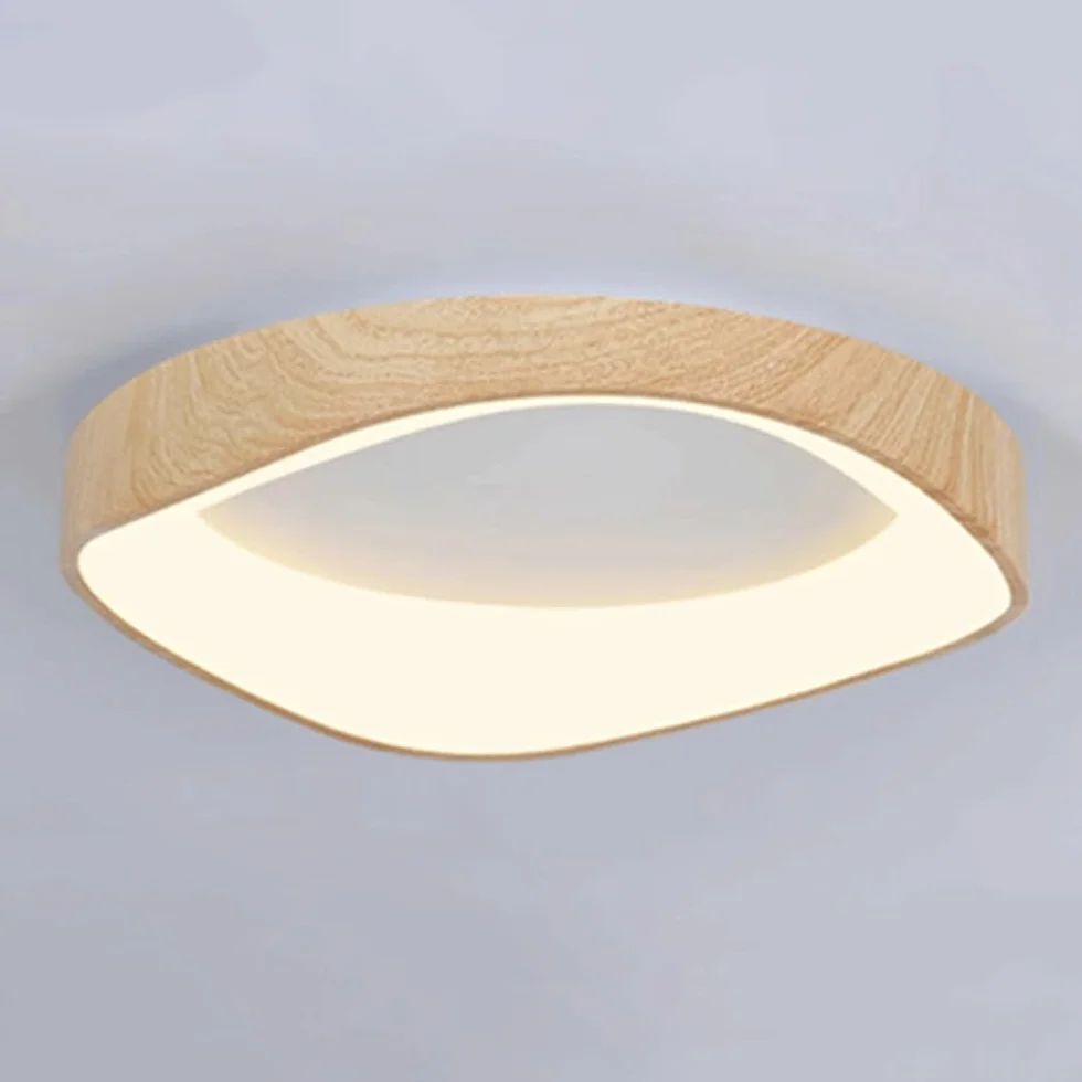 Lampy Sufitowe Imitujące Usłojenie Drewna Kreatywna Lampa Panelowa W Stylu Vintage Sufitowe W Stylu Minimalistycznym 3 Ściemnialne Kreatywne Oświetlenie Sufitowe LED Do Kuchni, Sypialni, Salonu