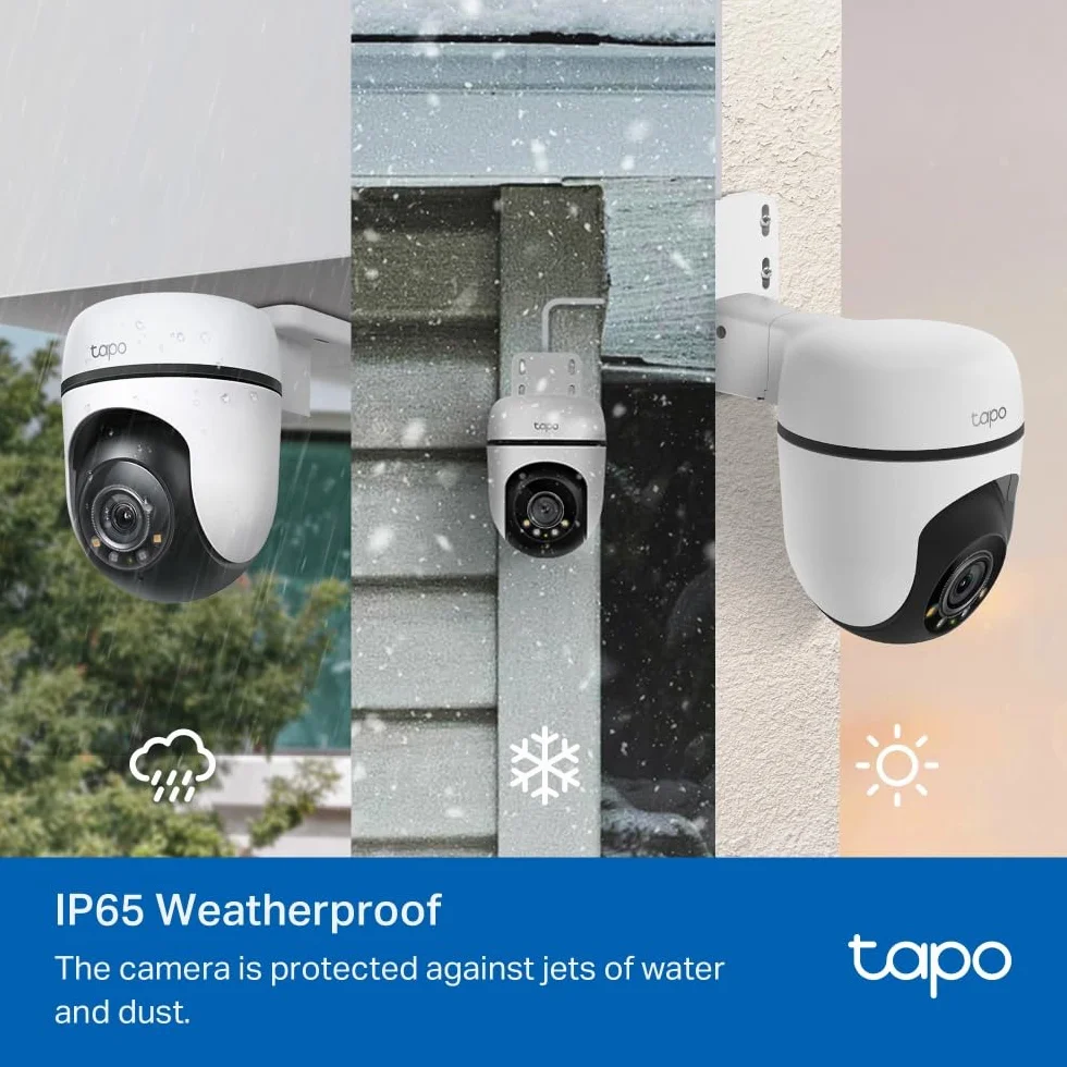 Tapo C510W 2 sztuki Zewnętrzna kamera WiFi 2K 3 MP 360° kolorowe widzenie nocne IP65 wodoodporna dwukierunkowy dźwięk Alexa