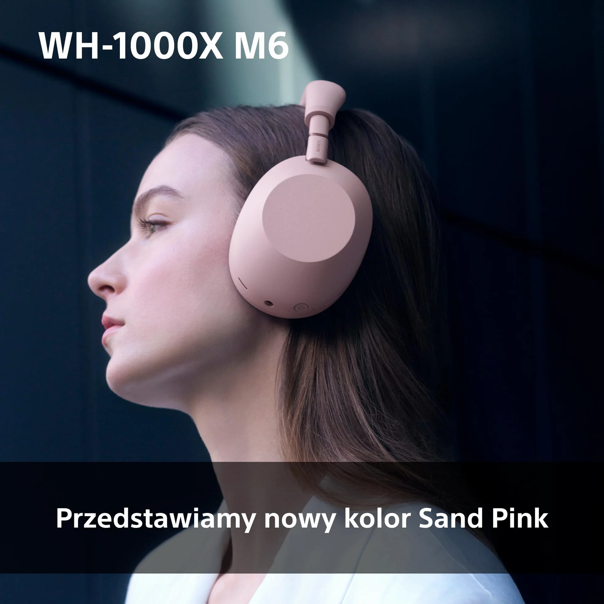 SONY WH-1000XM6 Flagowe bezprzewodowe słuchawki nauszne z redukcją szumów, wyjątkowy dźwięk Hi-Res, najwyższy komfort, składana konstrukcja, wytrzymałe etui, akumulator 30 HR, iOS i Android -granatowe