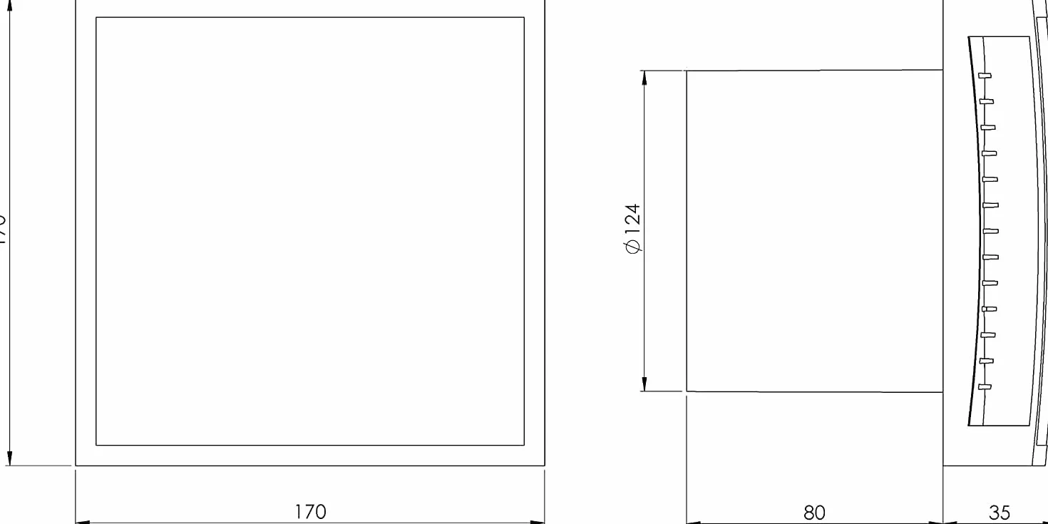 Steinberg14 Wentylator łazienkowy Ø 125 mm – z timerem/dobiegiem – biały przód – do wentylacji w łazience i WC
