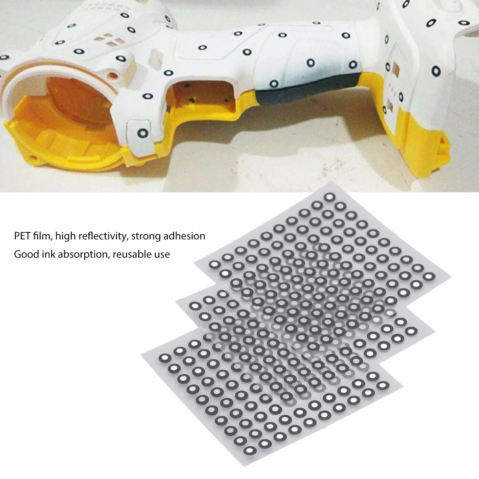Markery skanowania 3D 6,0 mm, 3 arkusze kropki referencyjne do skanera 3D i precyzyjnego śledzenia optycznego