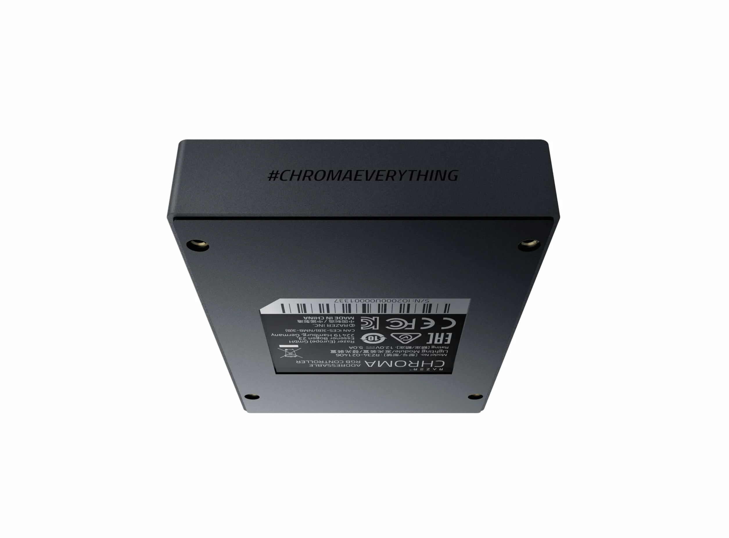 Razer Chroma Addressable RGB Controller - koncentrator aRGB do zaawansowanej personalizacji oświetlenia (uniwersalna kompatybilność, 6 adresowalnych gniazd RGB, RGB Chroma) Czarny