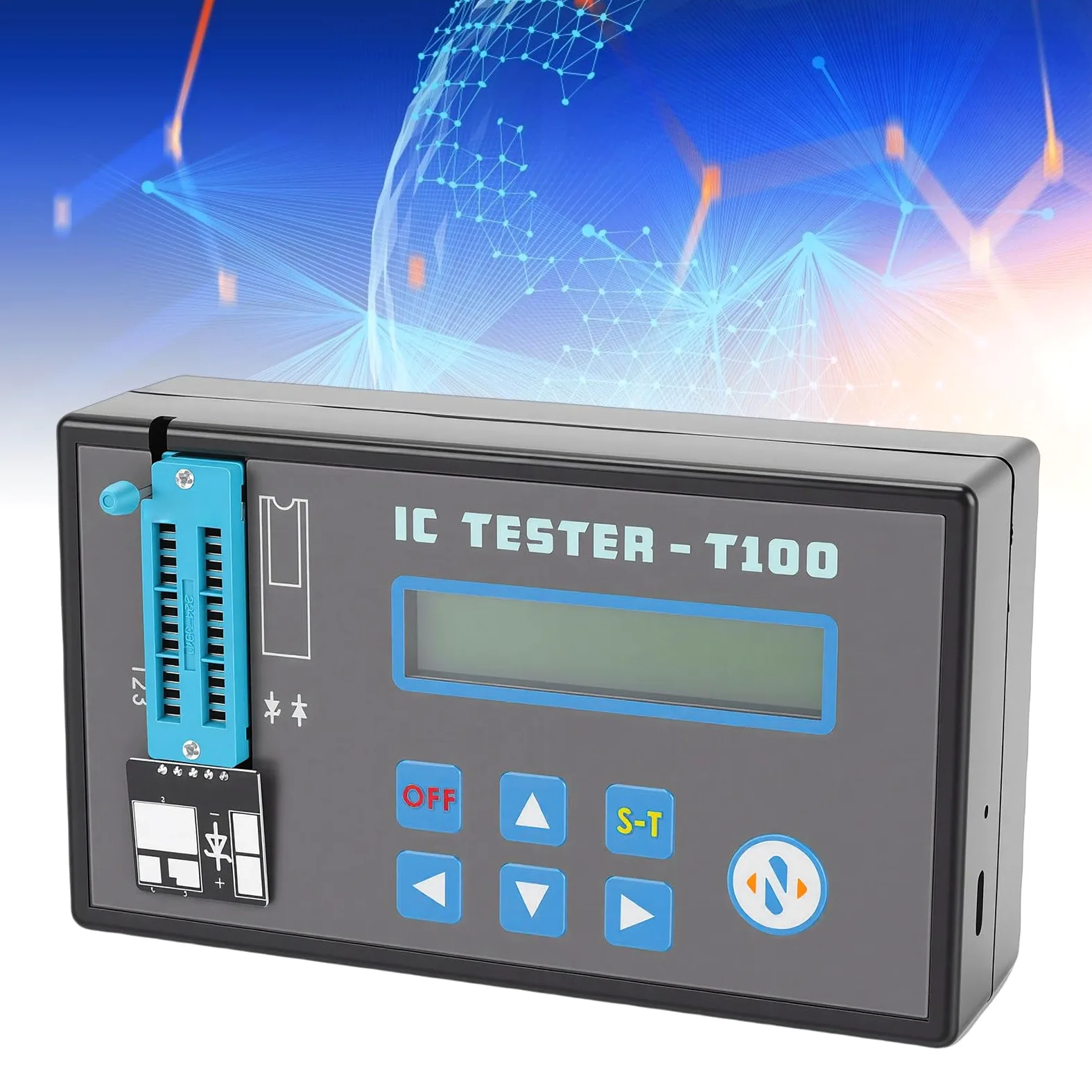 Cuifati Tester Układów Scalonych, Miernik Tranzystorów Diod LED i Triod z 2 Zaciskami, dla Inżynierów Mikroelektroniki, Inżynierów Utrzymania Ruchu i Testowania