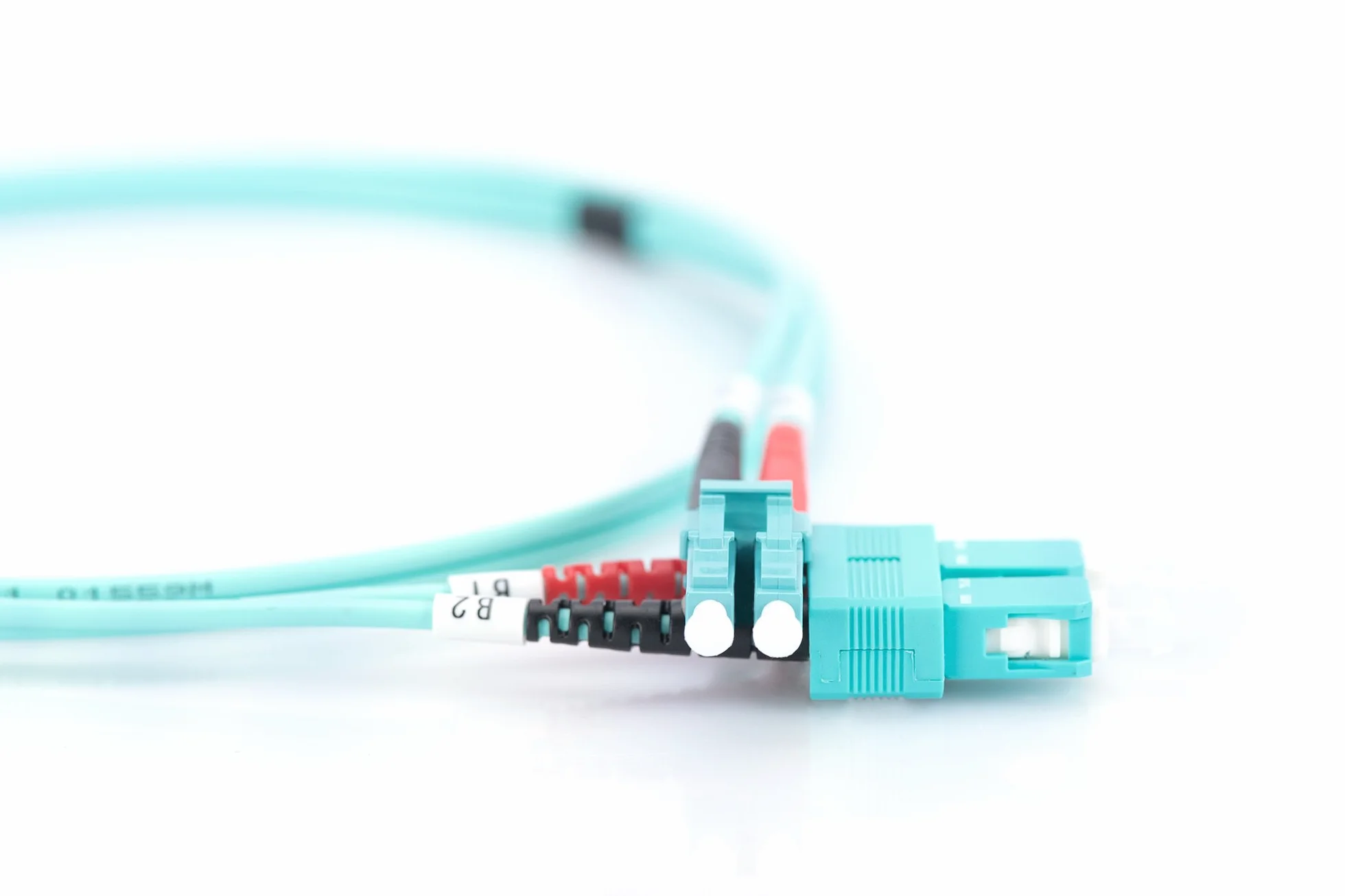 DIGITUS DK-2532-02/3 Kabel Światłowodowy OM3 2m LC-SC Dupleks 50/125µ Turkusowy