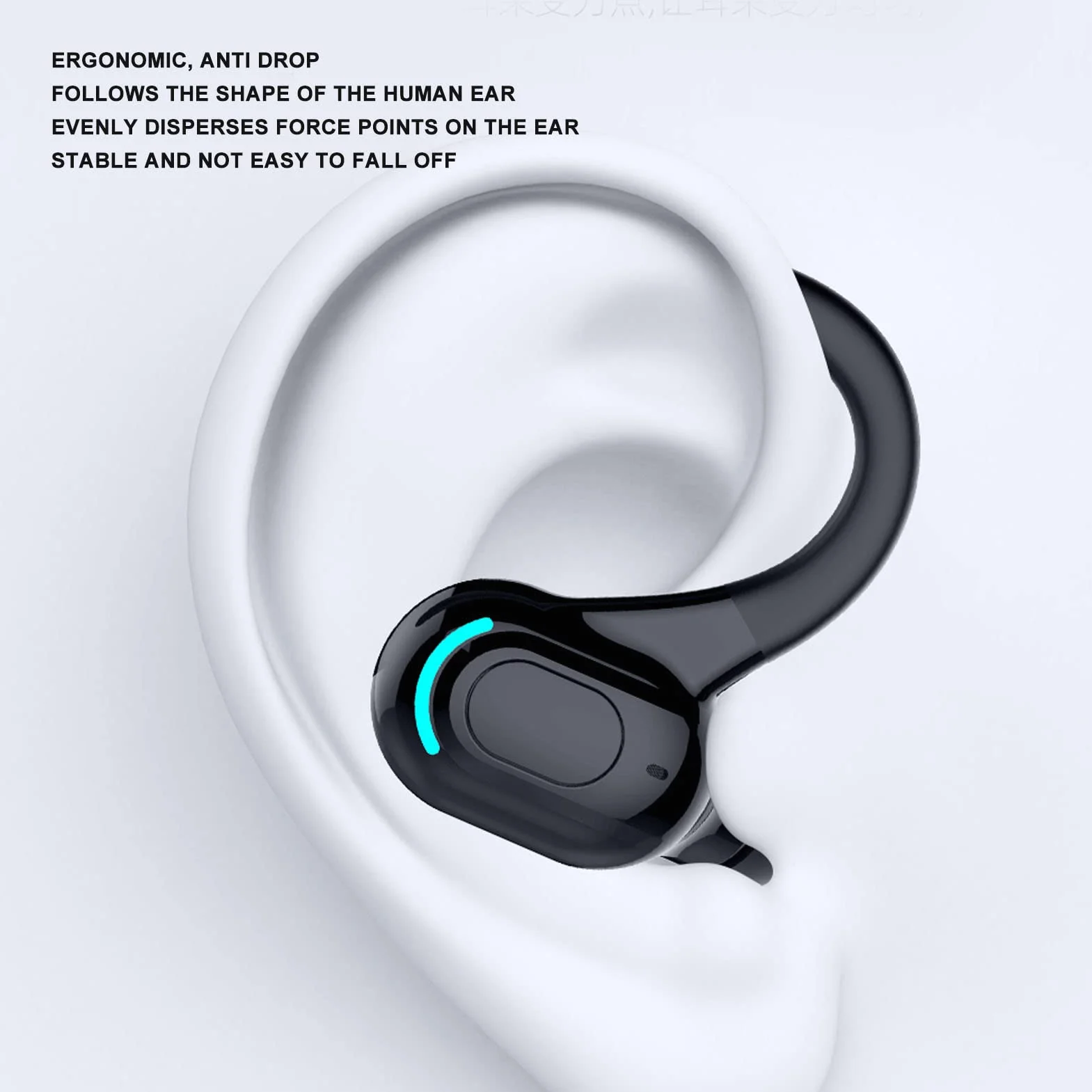 Zestaw Słuchawkowy Bluetooth IPX4 Bezprzewodowa Słuchawka Jedno Ucho do Biegania Jazdy