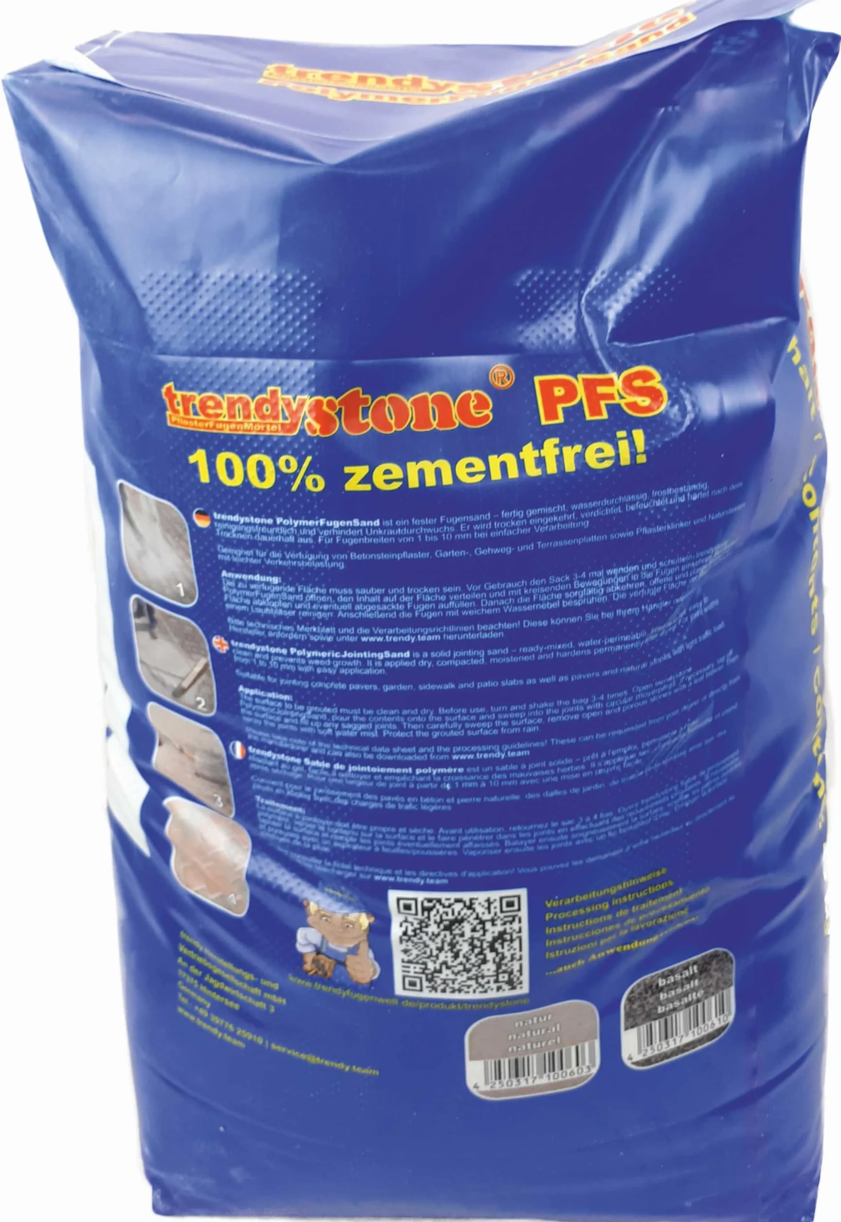 trendystone piasek do fug polimerowych, 25 kg, naturalny – zaprawa do fug brukowych do wąskich fug o szerokości od 1 mm