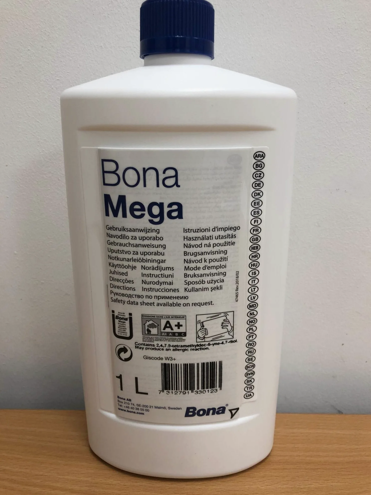 Bona Mega Lakier do parkietu - połysk - 1 L - Powlekany, 1 K Parkiet lakierowany, lakier wodny