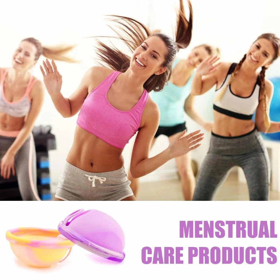 Kubek menstruacyjny, miękki kubek menstruacyjny wielokrotnego użytku, wielokrotnego użytku z 1 krążkiem menstruacyjnym S i kubkiem menstruacyjnym 1L, wykonany w 100% alternatywa dla aktywnych