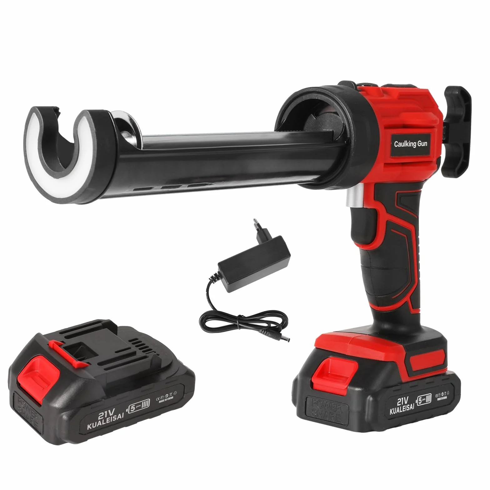 Elektryczny pistolet silikonowy, 18 V, elektryczny pistolet do klejenia 300 ml, bezprzewodowy, do drzwi i okien, pistolet do szkła, maszyna do szycia (z baterią)