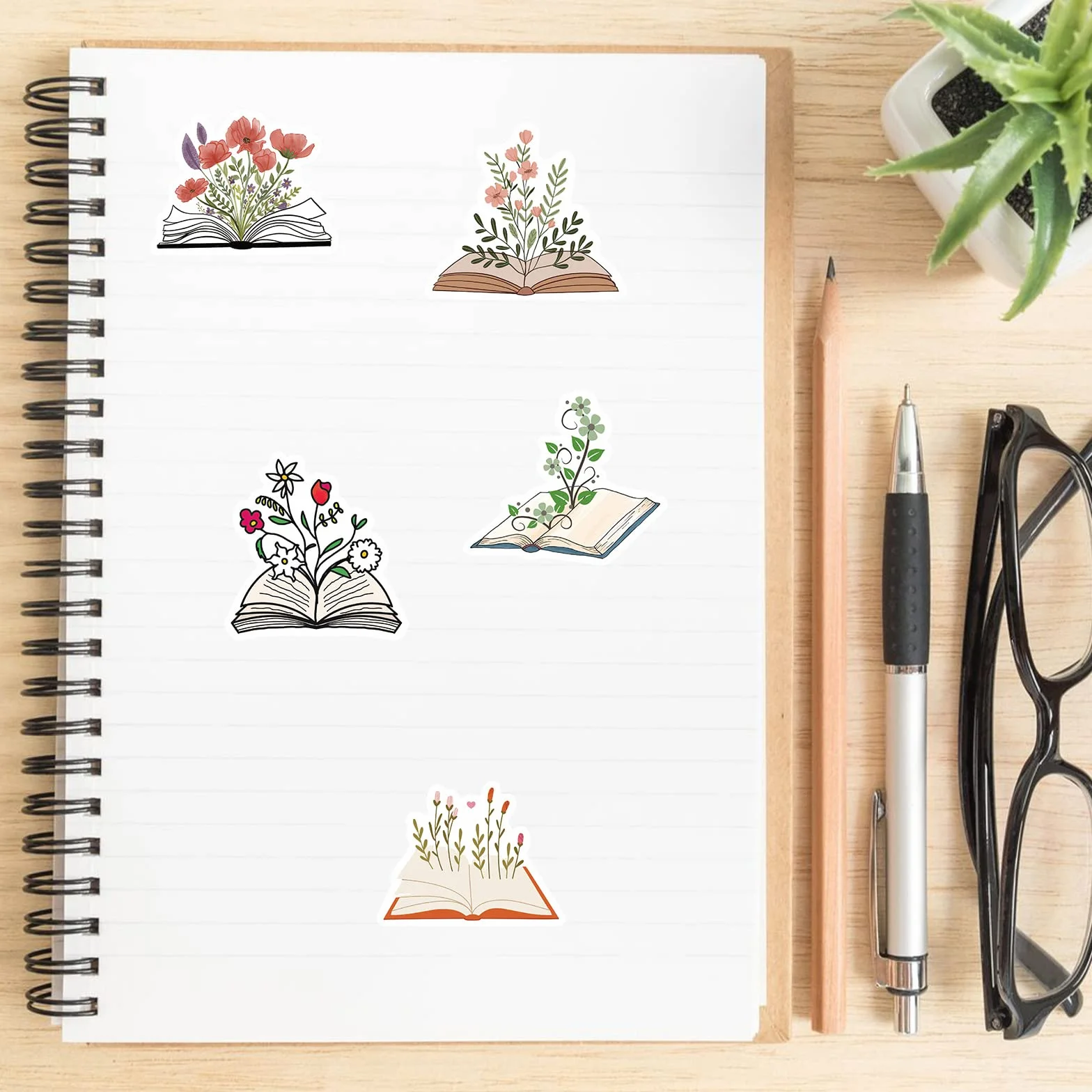 Naklejki kindle scrapbooking estetyczne etui na telefon komórkowy Zestaw 50