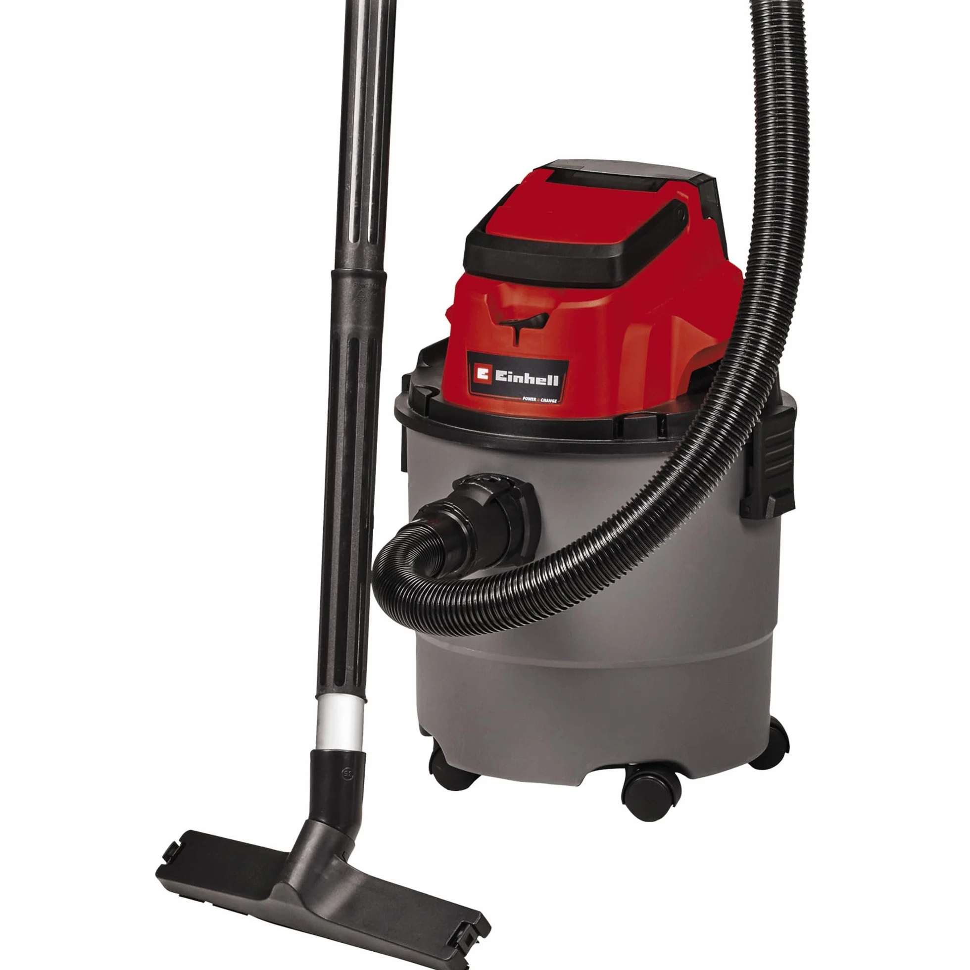 Einhell TC-VC 18/15 Li-Solo akumulator Power X-Change 18/15 odkurzacz do cieczy (18 V, komora 15 l, podciśnienie 80 mbar, wąż 150 cm, funkcja dmuchania, bez baterii i ładowarki)
