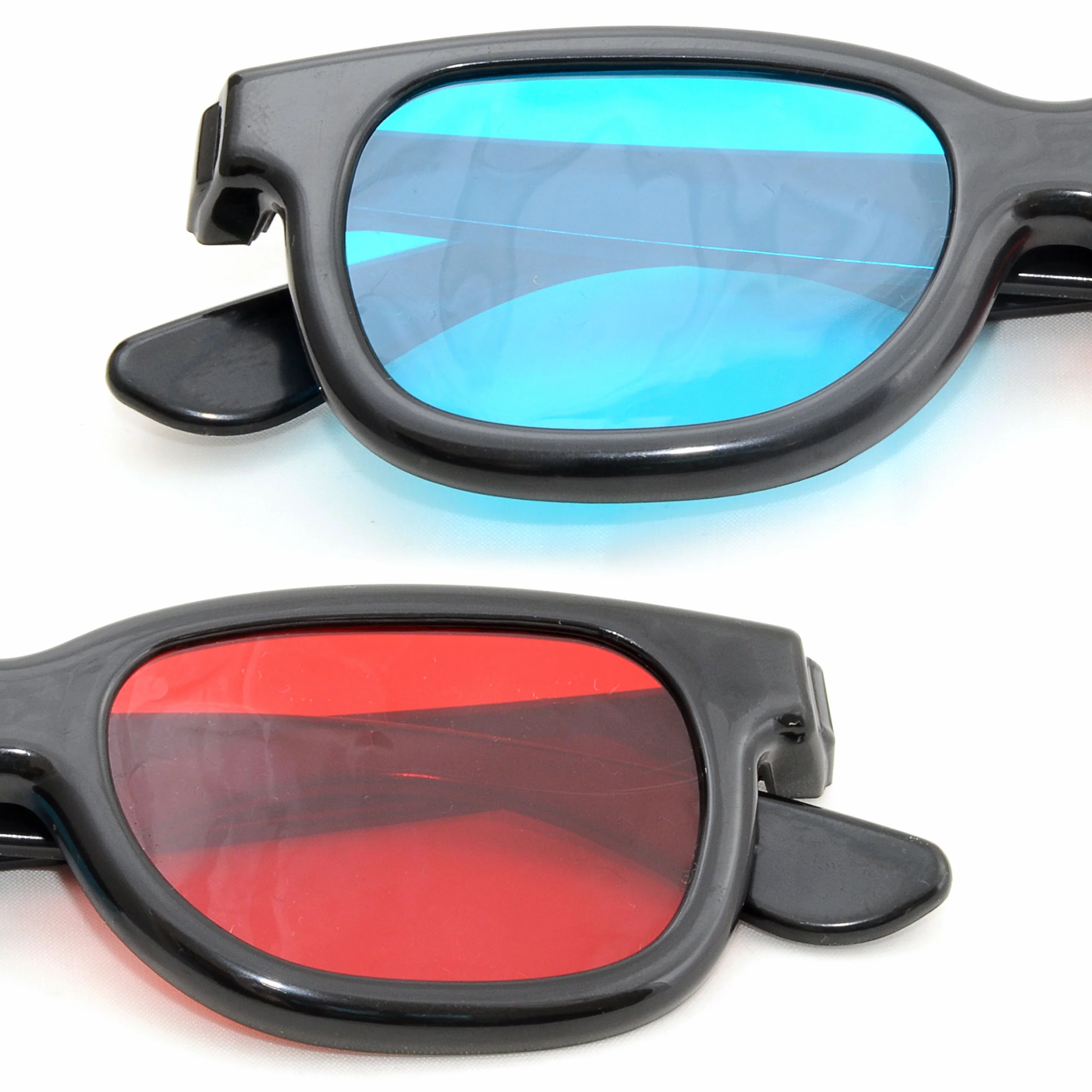 Ganzoo okulary anaglifowe 3D czarne składane plastikowe filtry czerwony/cyjan 2 szt. 15 cm 21 g