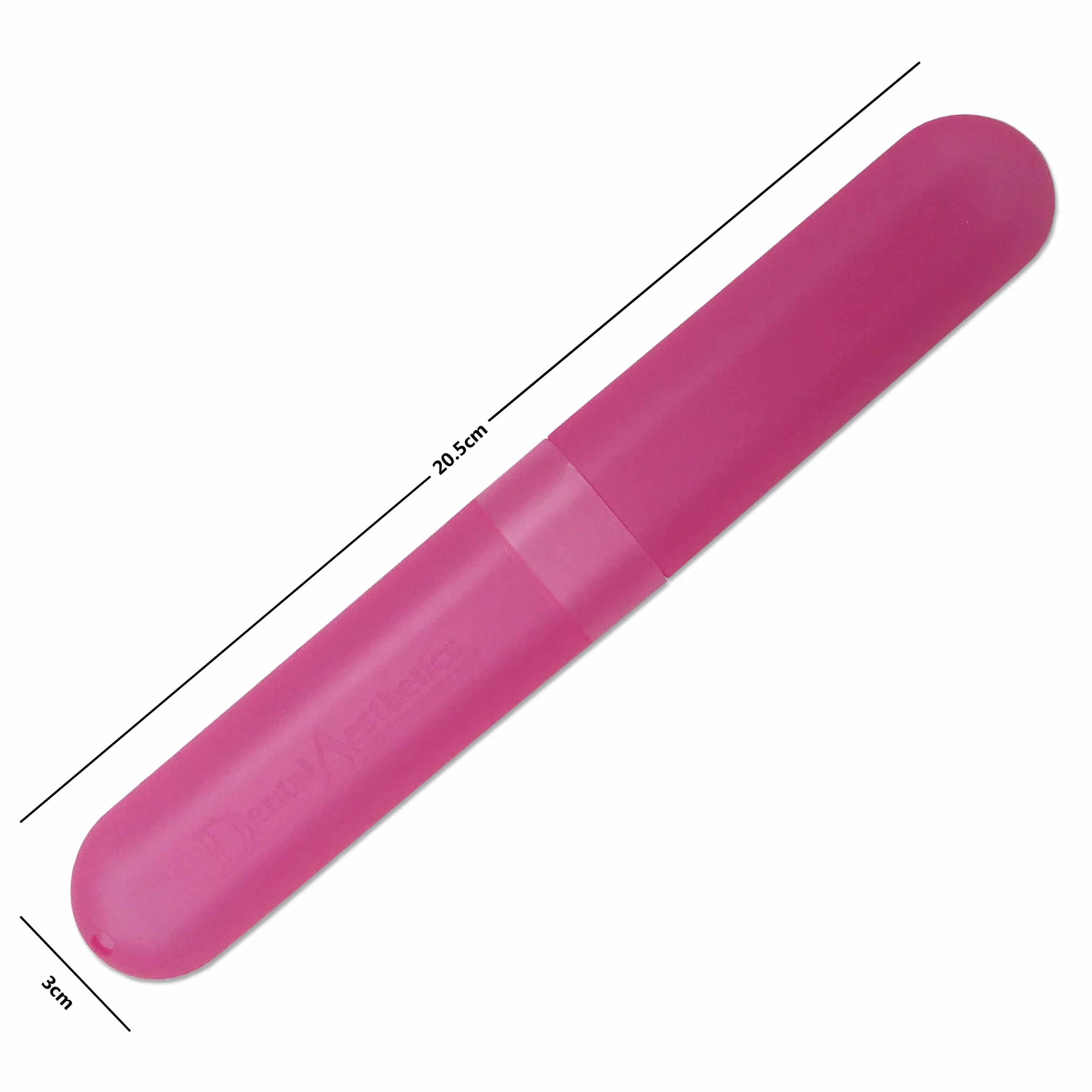 Dental Aesthetics 2 x etui na szczoteczki do zębów, etui podróżne, uchwyt na szczoteczki do zębów z tworzywa sztucznego, czyste szczotki na urlopie (różowe i niebieskie)