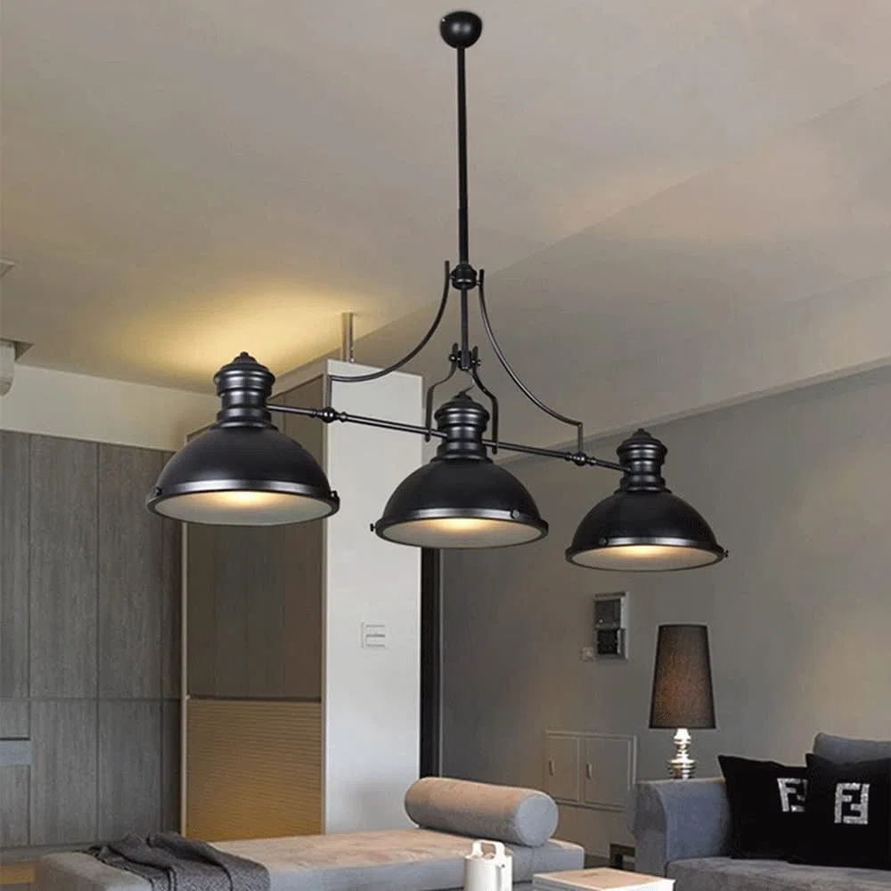 Przemysłowa lampa wisząca z 3 światłami