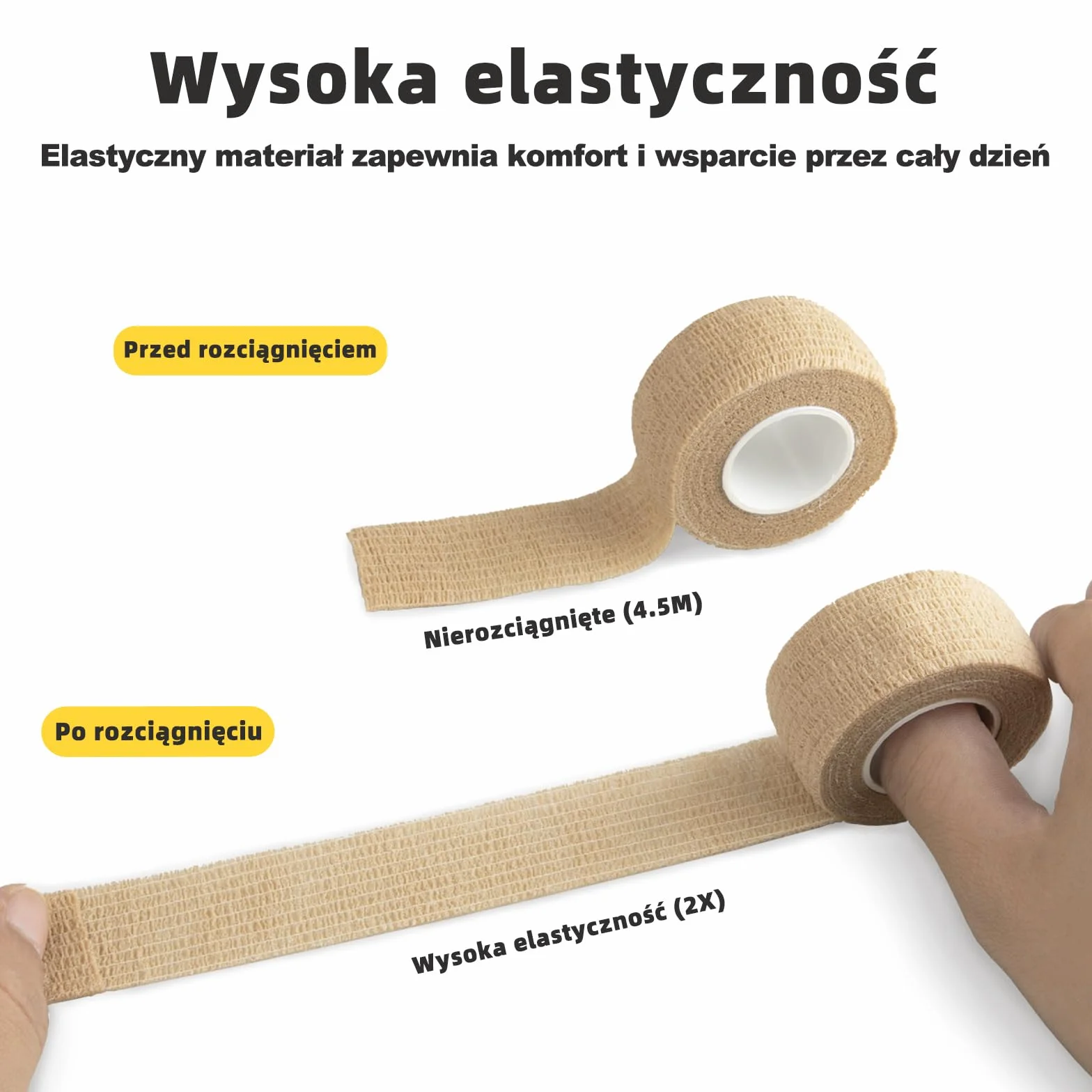 Samoprzylepny Bandaż (8 Sztuk),Oddychający Bandaż Vet Wrap,Spójny Bandaż Pierwszej Pomocy,urazy Sportowe,skręcenia,Ochrona Dla Psów(2.5cmx4.5m)