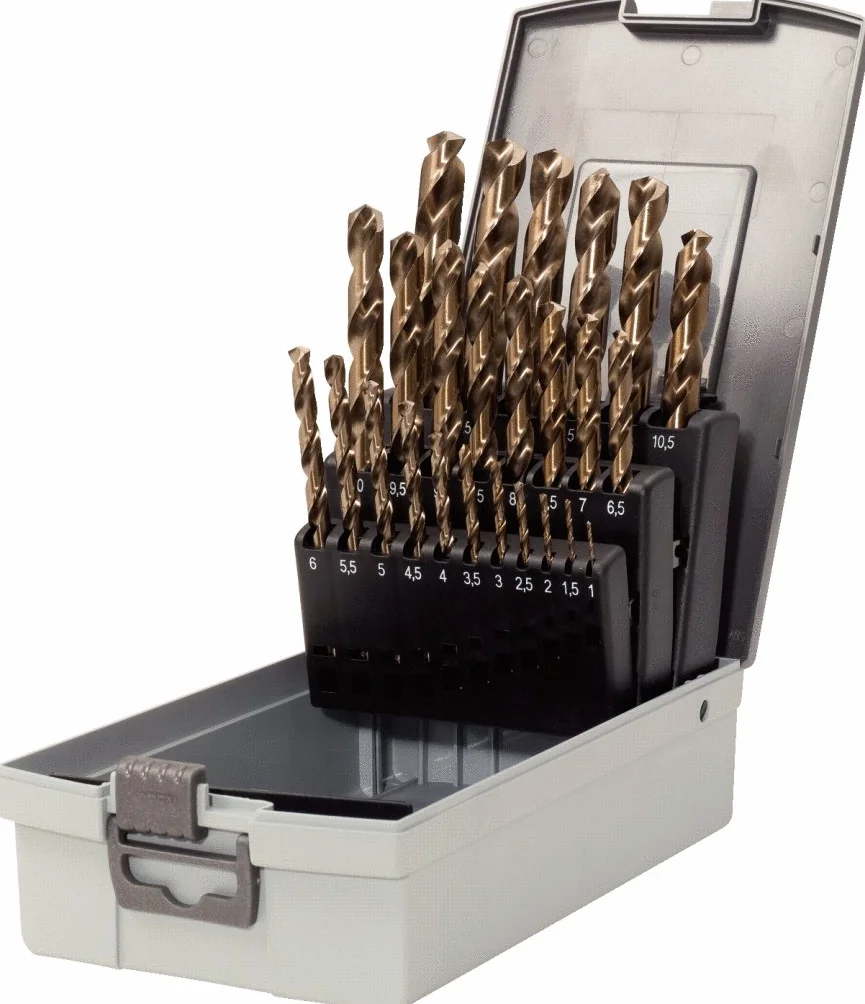 KS Tools 330.3623 HSS-G Co 5 Zest wiertel spiralnychw plastikowym opakowaniu, 25-szt, 1-13mm