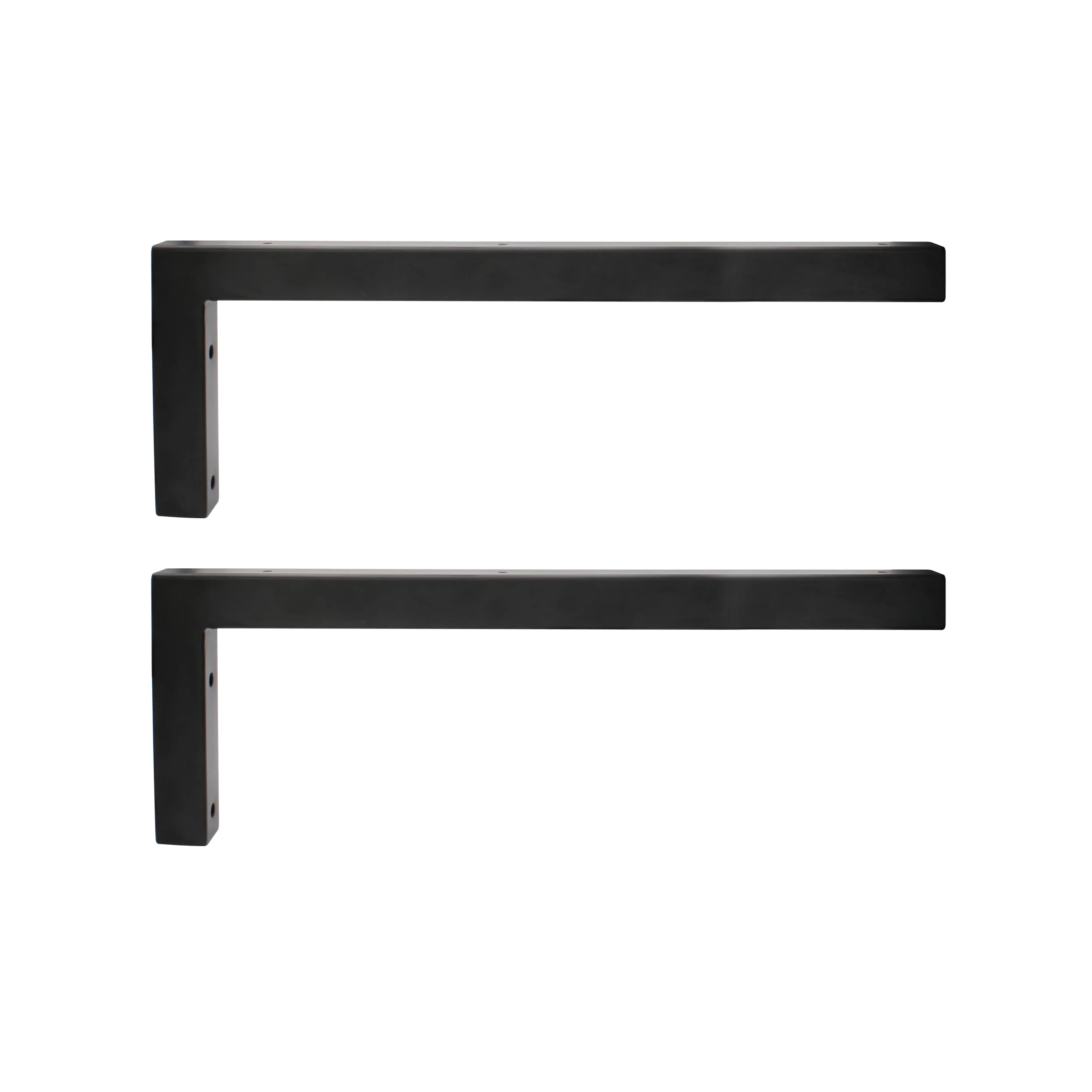2 x konsola ścienna WINKEL Natural Goods Berlin | designerski uchwyt pod umywalkę | stabilny uchwyt do regału, umywalki do montażu na ścianie (450 mm, czarny)