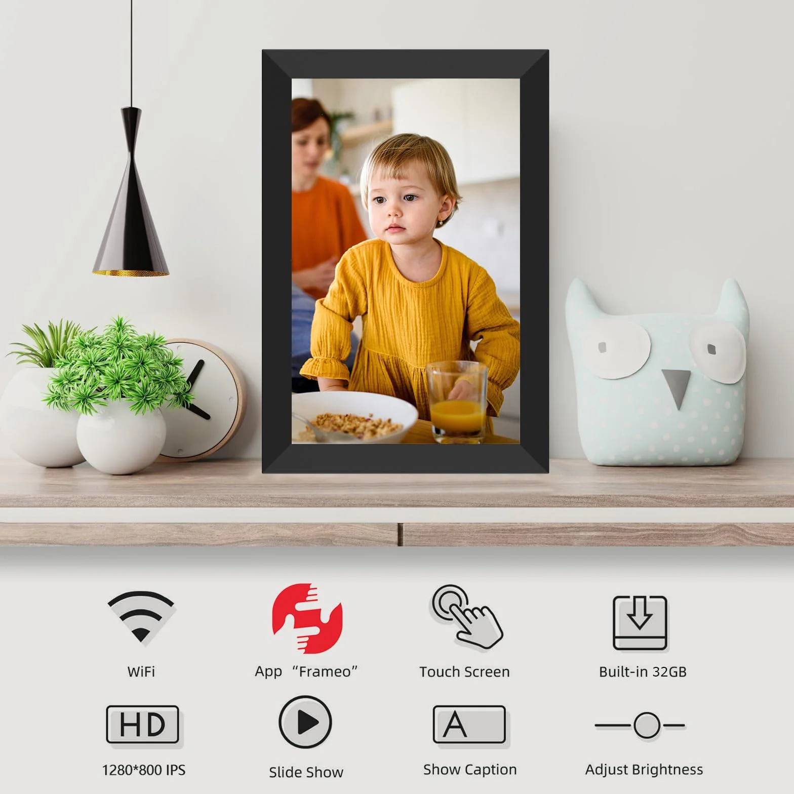 FRAMEO Cyfrowa ramka na zdjęcia WiFi 10,1