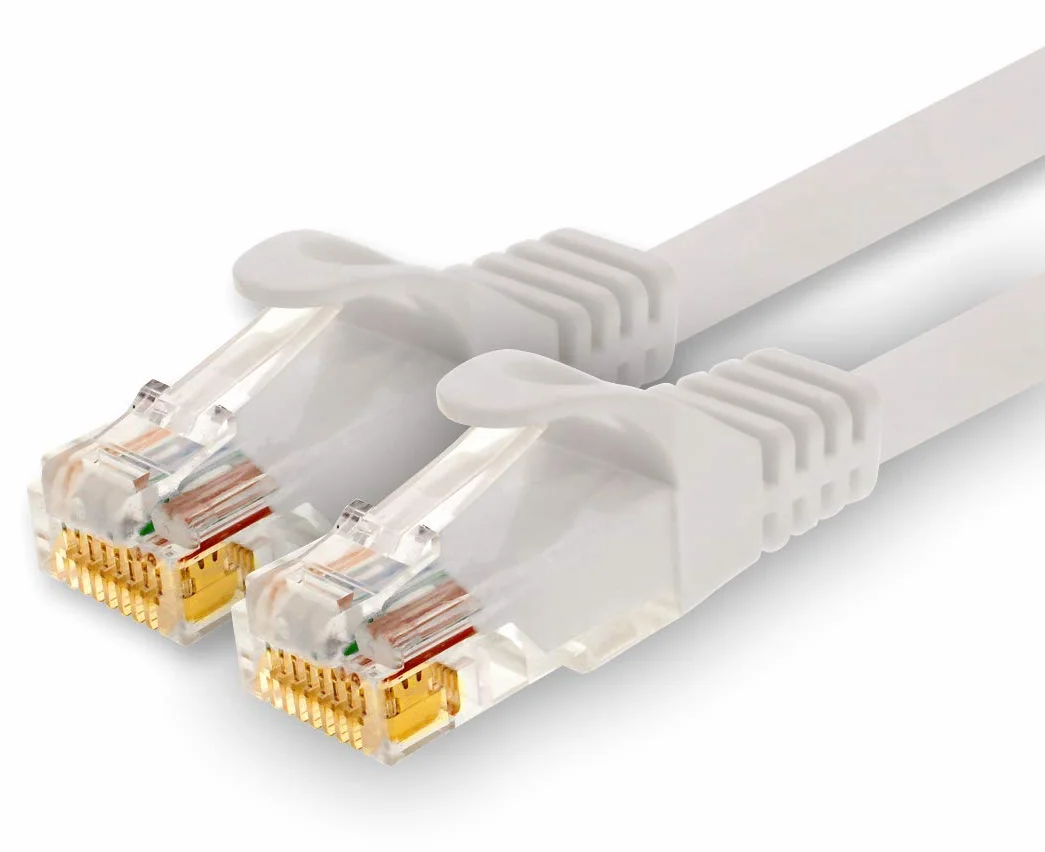 10 m kabel sieciowy, Ethernet, Lan i kabel krosowy dla maksymalnej prędkości Internetu i łączy wszystkie urządzenia z gniazdem RJ 45 biały - 1 sztuka