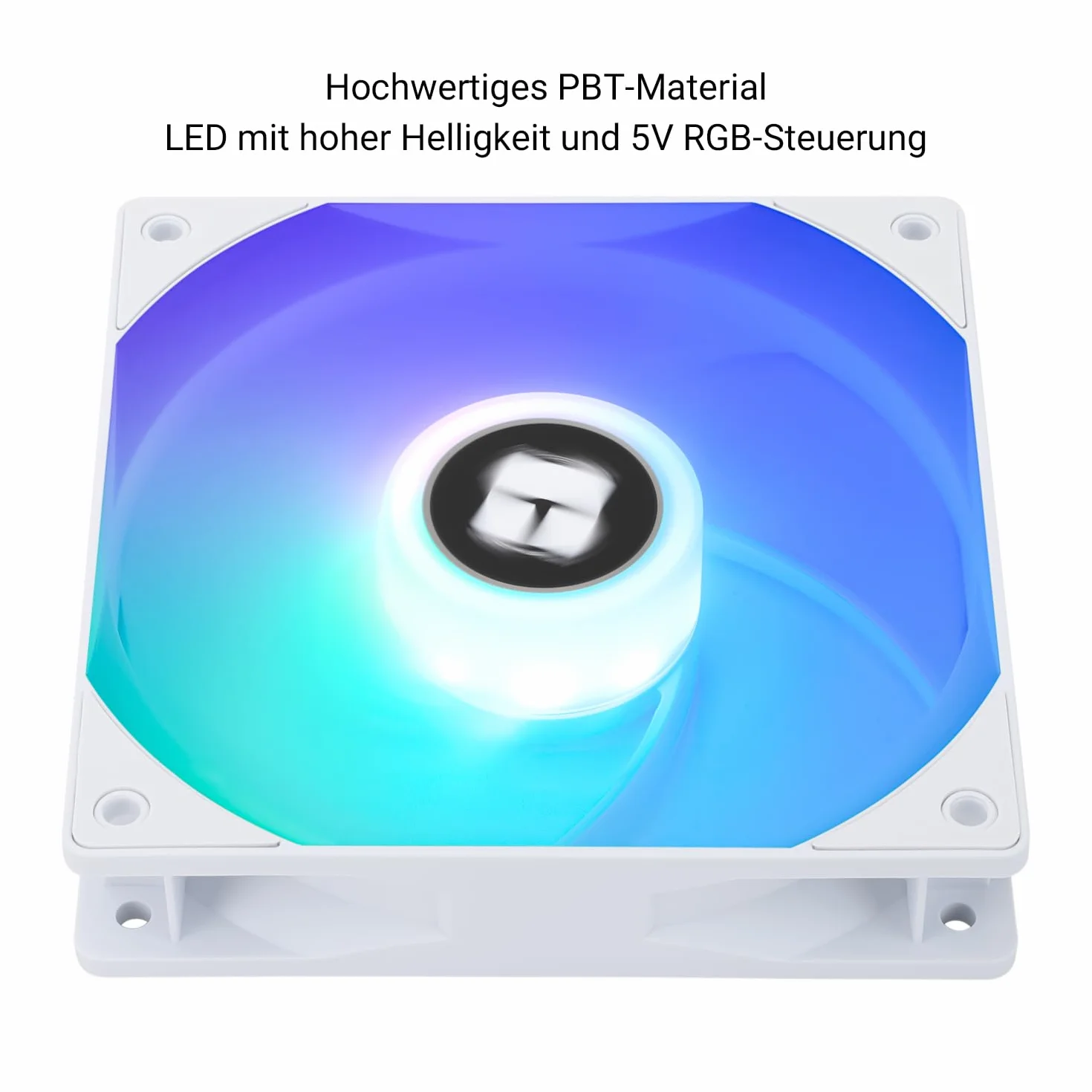 Thermalright TL-C12RW-S V2 wentylator CPU 120 mm, wentylator obudowy z oświetleniem ARGB, cichy wentylator komputerowy PC PWM z prędkością 1500 obr./min, chłodzenie CPU, biały
