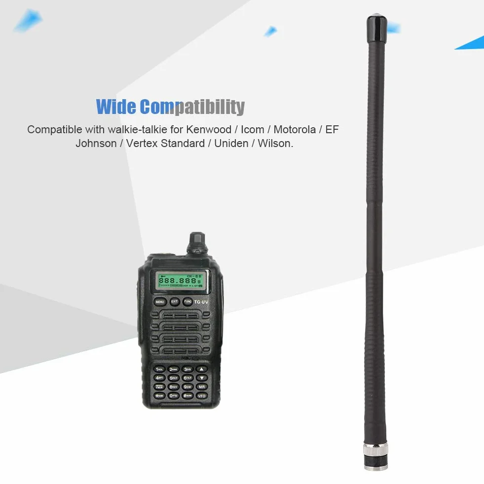 Złącze 27 MHZ BNC antena Walkie-talkie do/Icom//EF Johnson/Vertex Standard 50 ° Wzmocnienie anteny o wysokiej impedancji