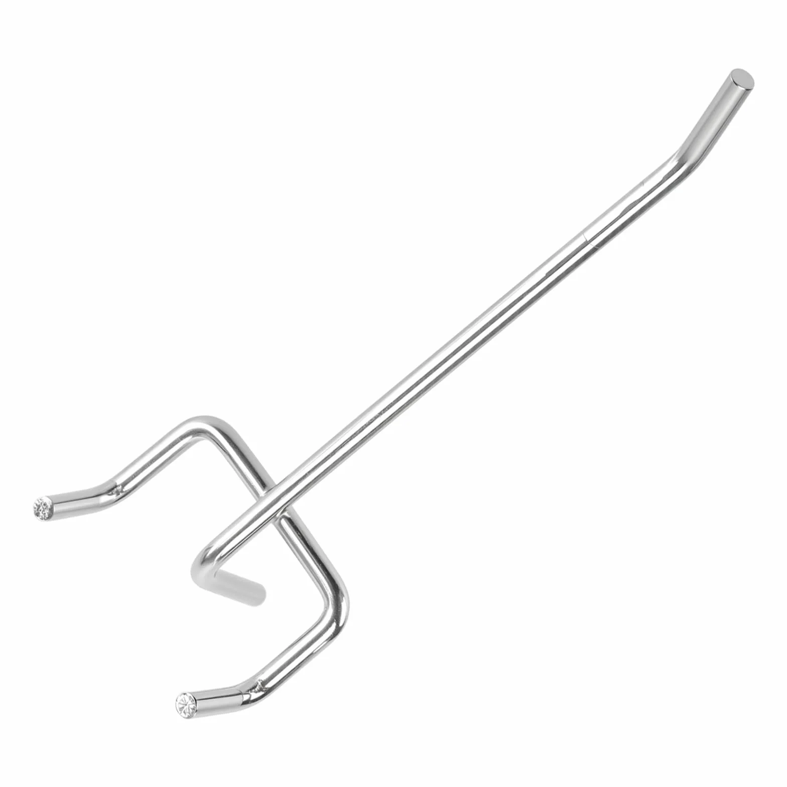 120 sztuk haczyków do ściany perforowanej, 5 cm i 10 cm, haki do ściany perforowanej, 3 mm, ściana narzędziowa, haki do ściany z otworami, pojedynczy hak do tablicy wtykowej, ściany, srebrne