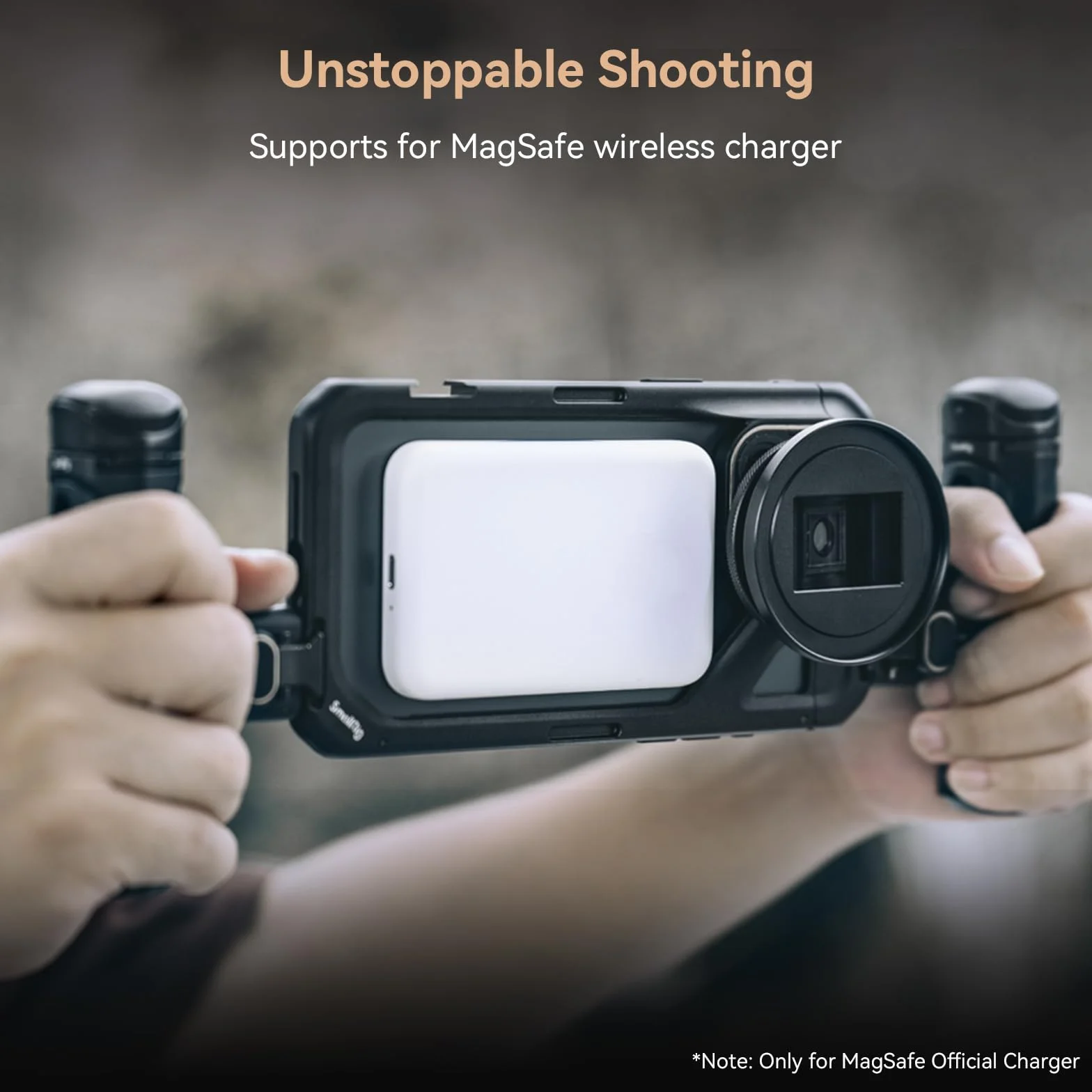 SMALLRIG Zestaw z podwójną podręczną obudową telefoniczną do iPhone 15 Pro, z bezprzewodowymi uchwytami z szybkozłączką, adapterem filtra 67 mm, zestawem do mobilnego zestawu - 4397B