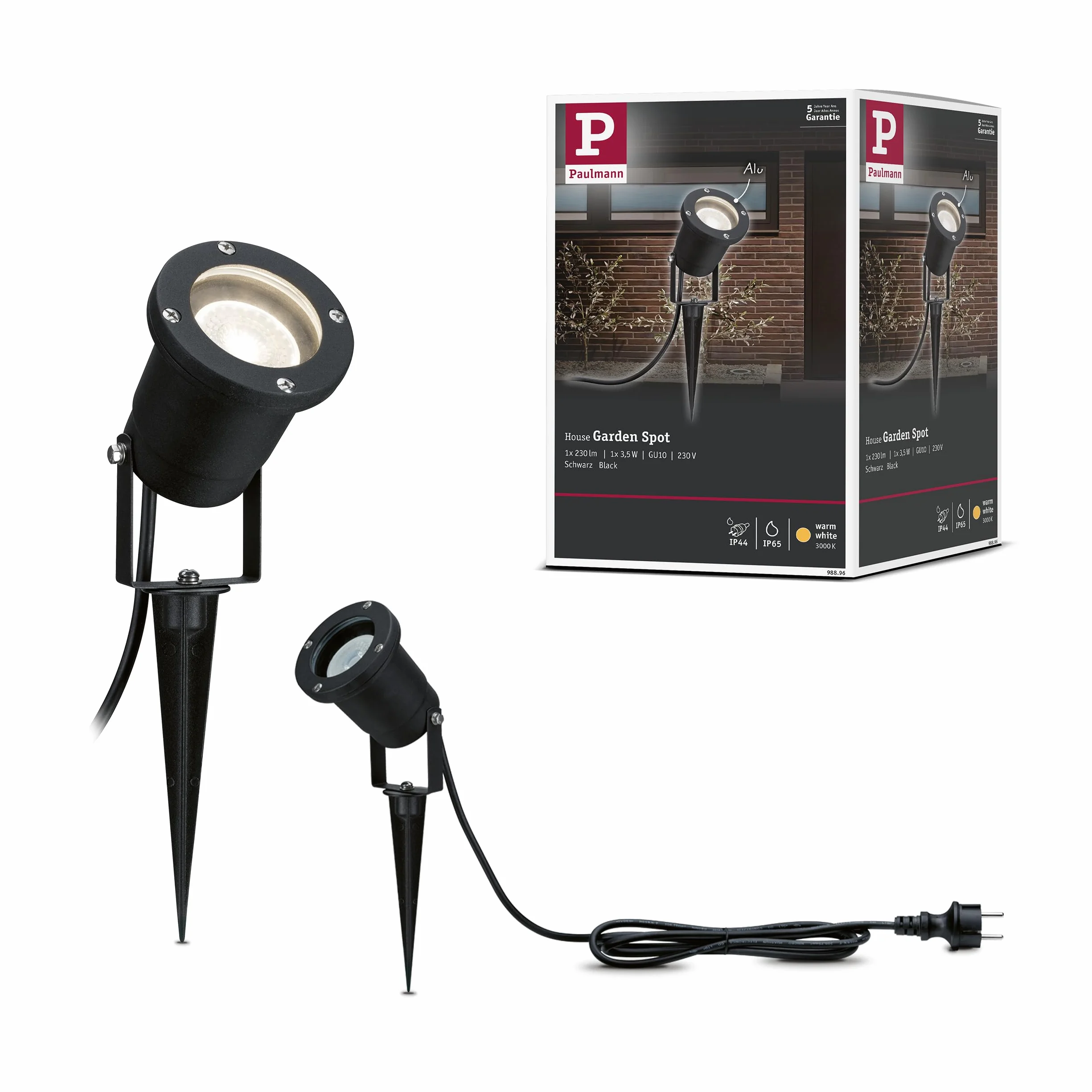 Paulmann 98896 Special Line Garden Spot IP65 GU10 ciepłobiały 3,5W 98896 LED oświetl. zewn. grot do wbicia w ziemię ośw. ogr. opr. ogrod. na zewnątrz