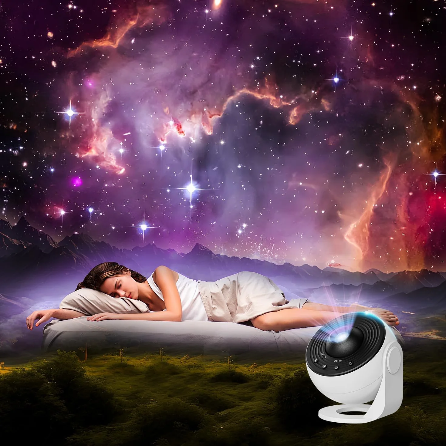 Macchiatto Pro Projektor Ciel Etoile Planetarium Projektor Galaxie z 13 tarczami filmowymi, Ochrona projektora Regulacja obrotu o 360 ° dla pokoju Suft Prezenty Dzieci Dorośli