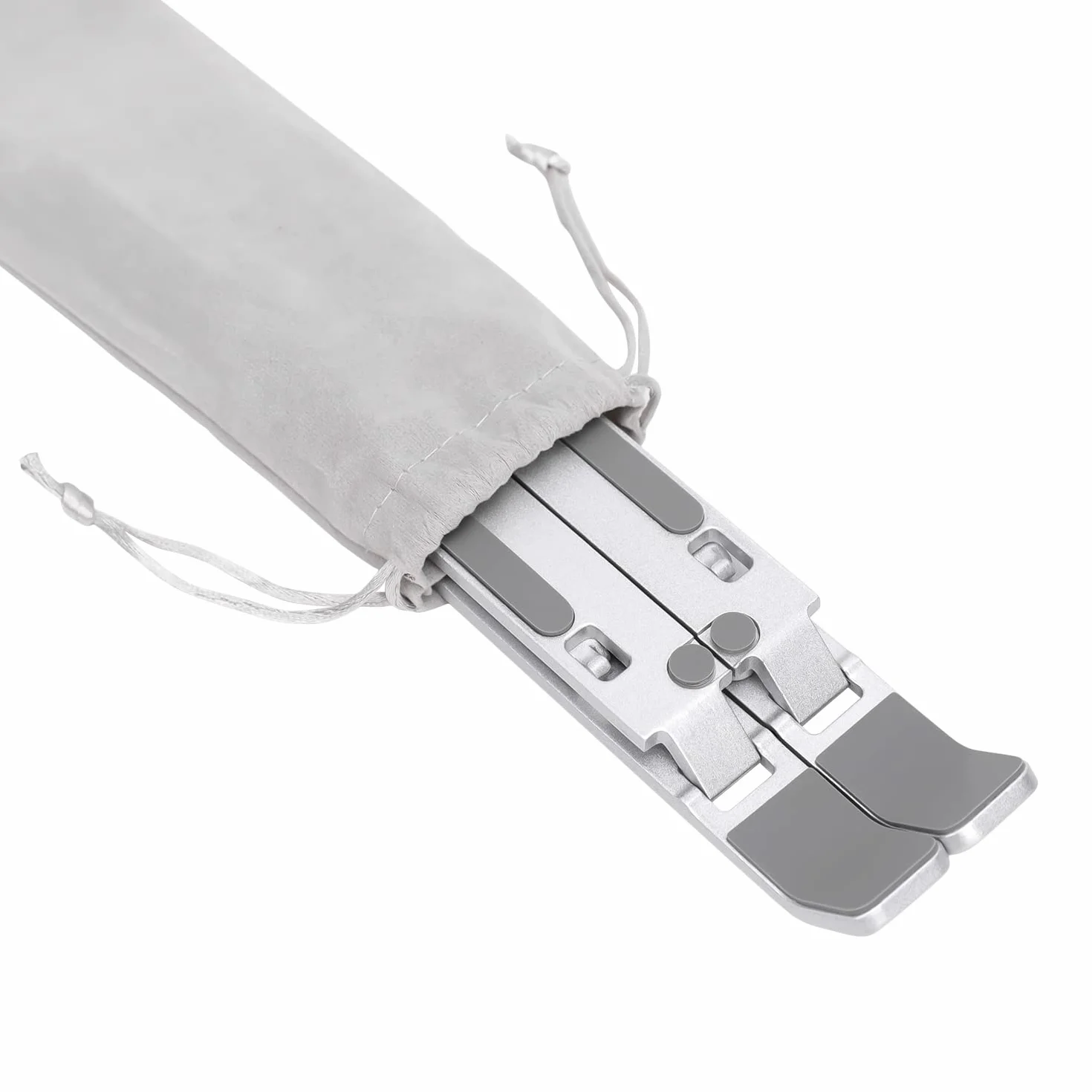 Amazon Basics – regulowana, ergonomiczna podstawka pod laptopa z wyciągiem ciepła, bezstopniowa regulacja wysokości i kąta nachylenia