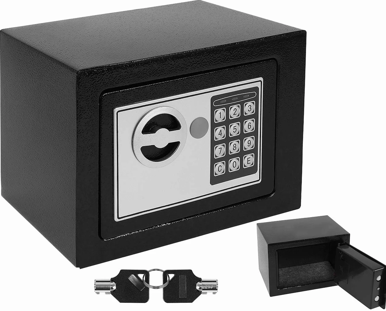 Iso Trade MALATEC Safe 8799 elektroniczny sejf na dokumenty i klucze, czarny