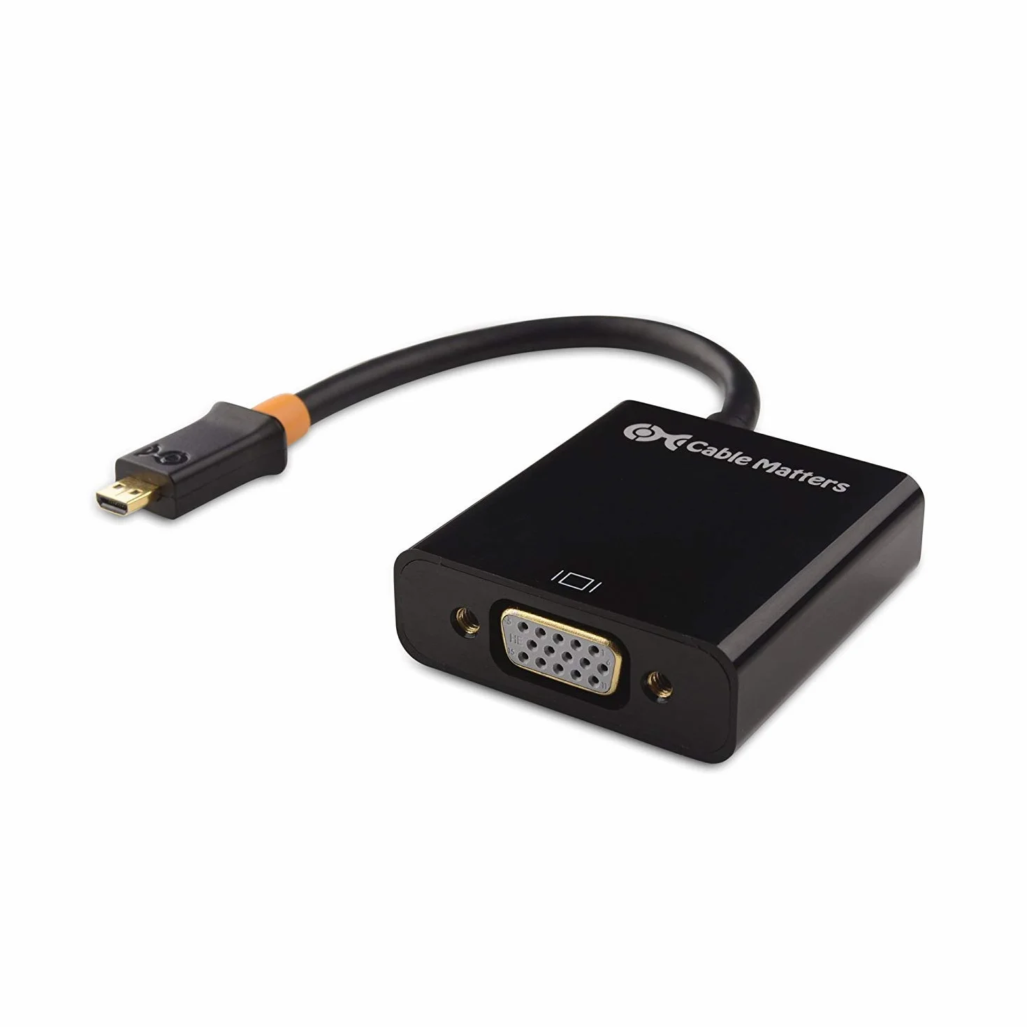 Cable Matters Adapter Micro HDMI na VGA (konwerter Micro HDMI na VGA) w kolorze czarnym