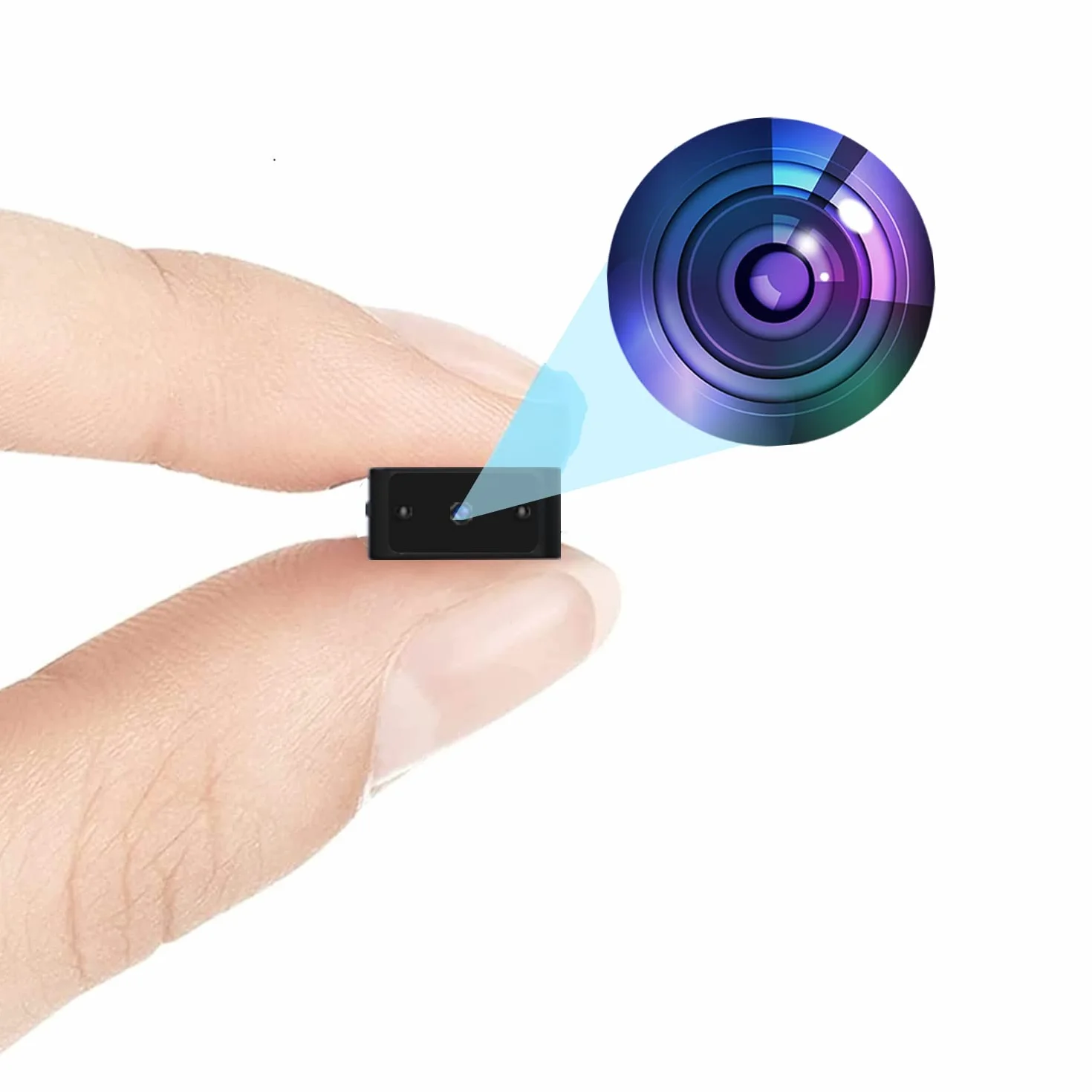 Kamera szpiegowska, ukryta kamera, mini kamera 1080p FHD z noktowizorem, wykrywaniem ruchu, nagrywaniem w pętli, funkcja Plug and Play, tajna kamera/niania z dźwiękiem, do domu (nie wymaga Wi-Fi)