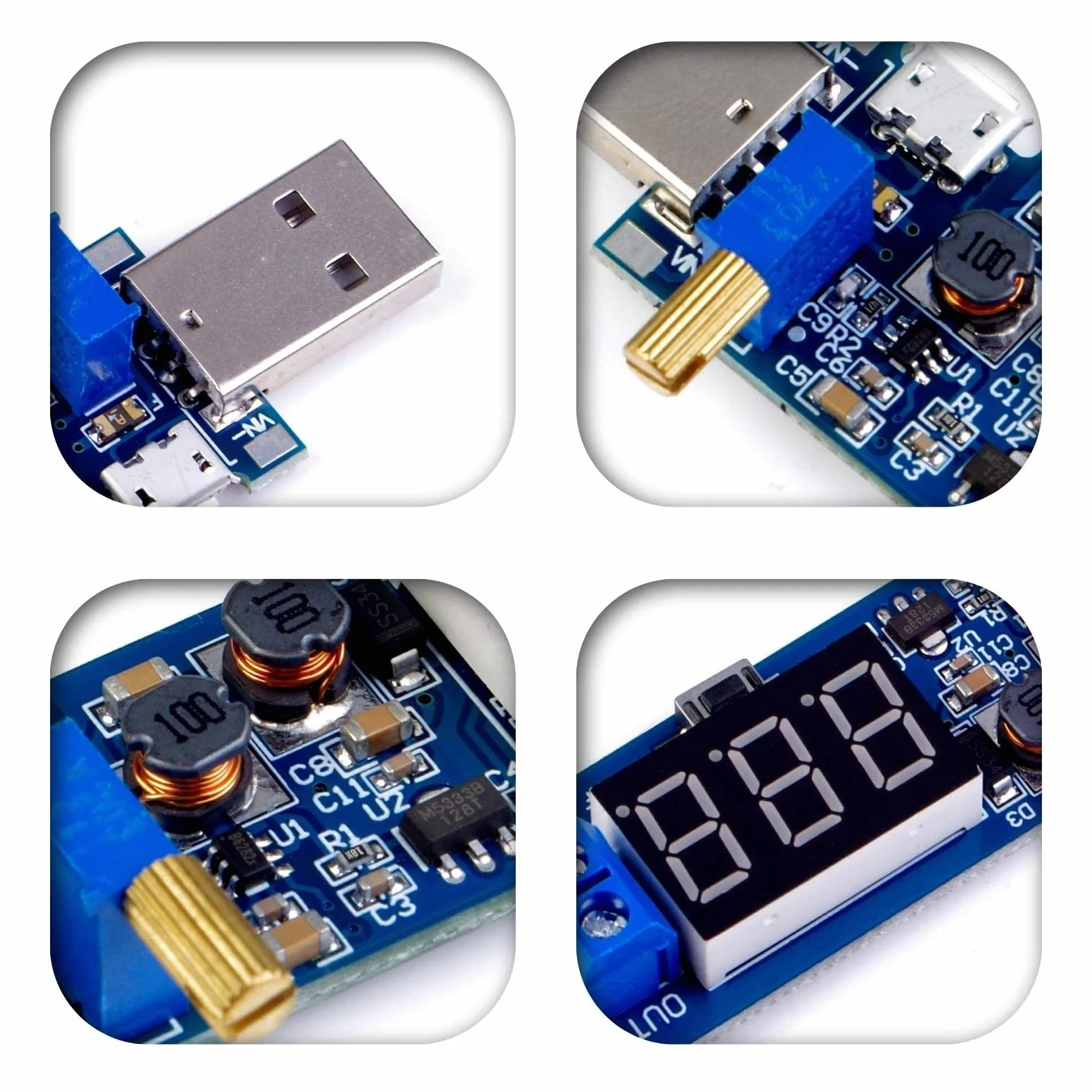 LAOMAO Moduł zasilania DC DC Step Up Down USB 5V do 3,3 V/12 V Regulowany konwerter Boost Buck